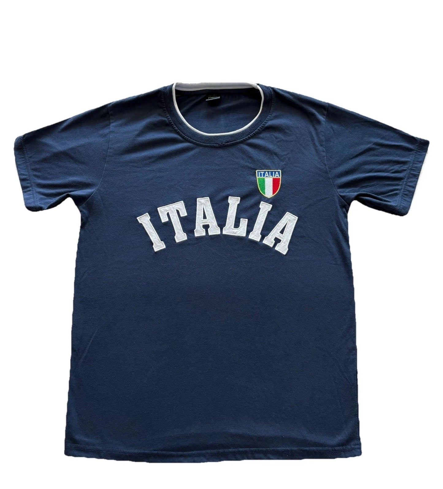 Early 2000s Vintage Soccer Italia Tshirt Sz M Streetwear Grunge Style Unisex T-shirt, Sweatshirt, Hoodie, Long Sleeve Tee - T-Shirt, Sweatshirt, Hoodie