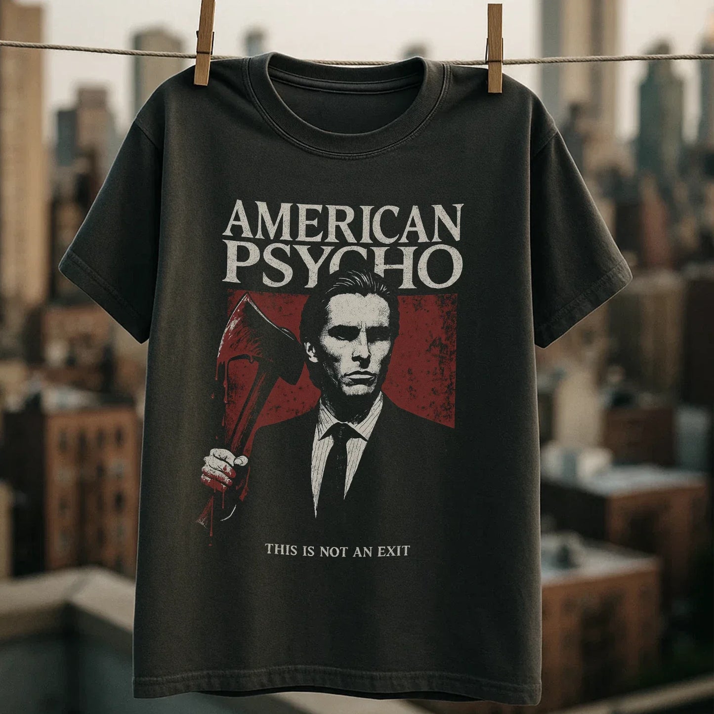 American Psycho T-Shirt Patrick Bateman Horror Movie Tee Halloween Unisex Unisex T-shirt, Sweatshirt, Hoodie, Long Sleeve Tee - T-Shirt, Sweatshirt, Hoodie
