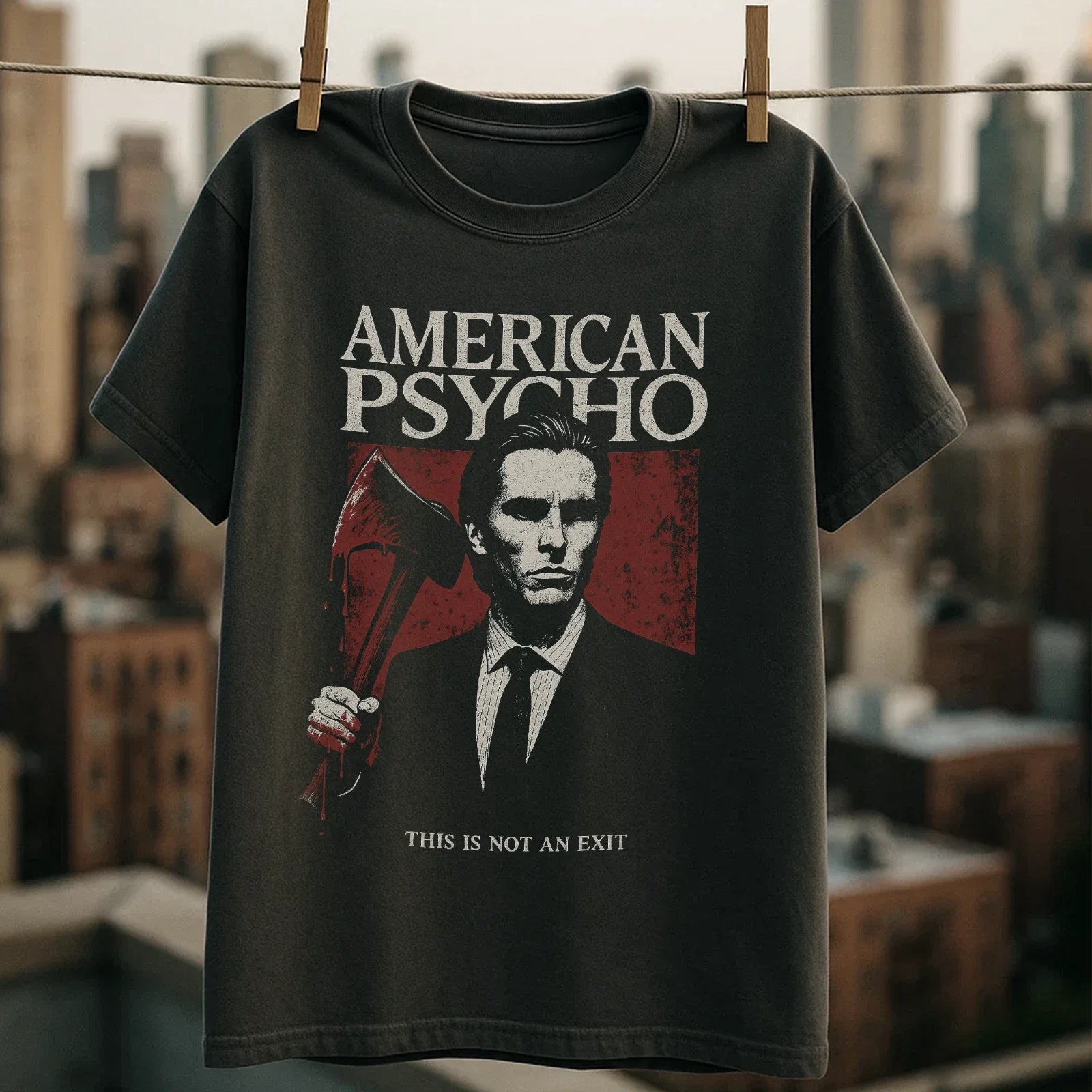 American Psycho T-Shirt Patrick Bateman Horror Movie Tee Halloween Unisex Unisex T-shirt, Sweatshirt, Hoodie, Long Sleeve Tee - T-Shirt, Sweatshirt, Hoodie