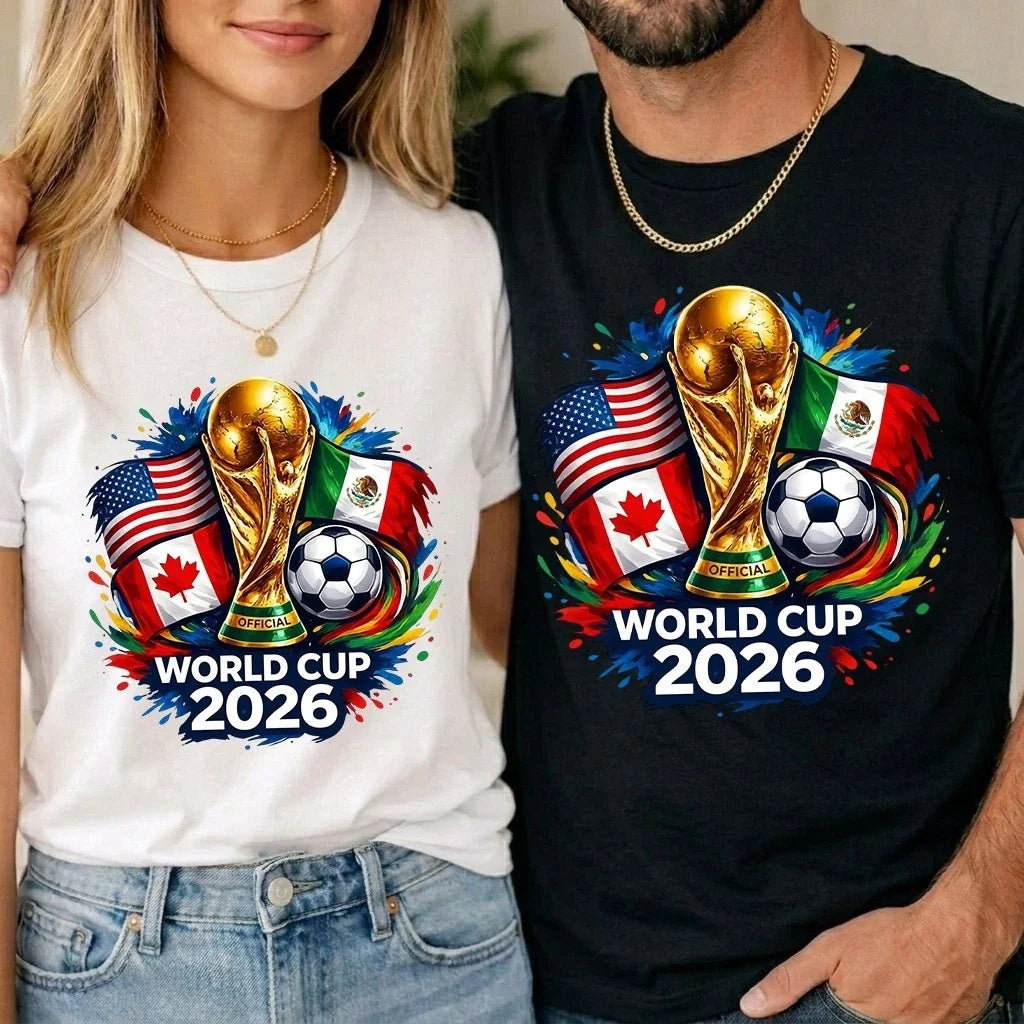 World Cup 2026  Football Cup Unisex Kids T-Shirt Soccer Usa Canada Mexico Tee Unisex T-shirt, Sweatshirt, Hoodie, Long Sleeve Tee - T-Shirt, Sweatshirt, Hoodie