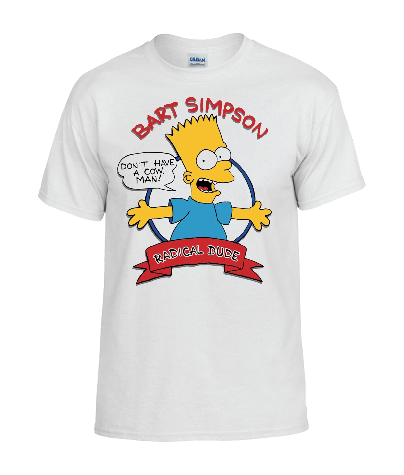 Bart Simpson Radical Dude Don't Have a Cow T-Shirt 90 style recreated Unisex T-shirt, Sweatshirt, Hoodie, Long Sleeve Tee - T-Shirt, Sweatshirt, Hoodie