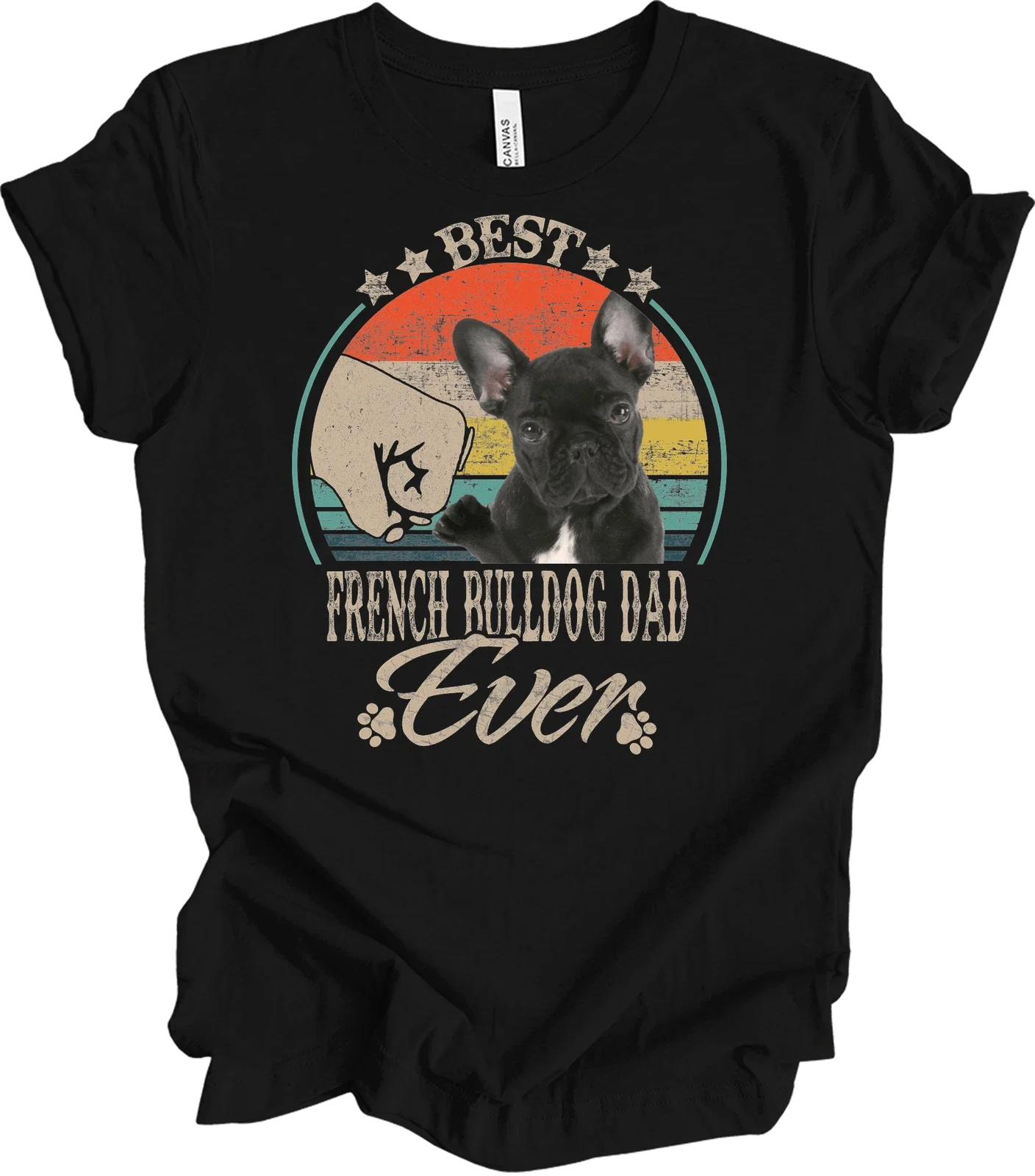 Best French Bulldog Dad Ever Shirt Vintage Retro Frenchie Dog Lover Father's Day Unisex T-shirt, Sweatshirt, Hoodie, Long Sleeve Tee - T-Shirt, Sweatshirt, Hoodie