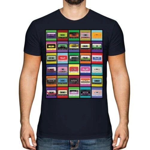 Pop Art Kassette Bnder Herren Mode Aufdruck Top Vintage Musik 70S 80S Unisex T-shirt, Sweatshirt, Hoodie, Long Sleeve Tee - T-Shirt, Sweatshirt, Hoodie