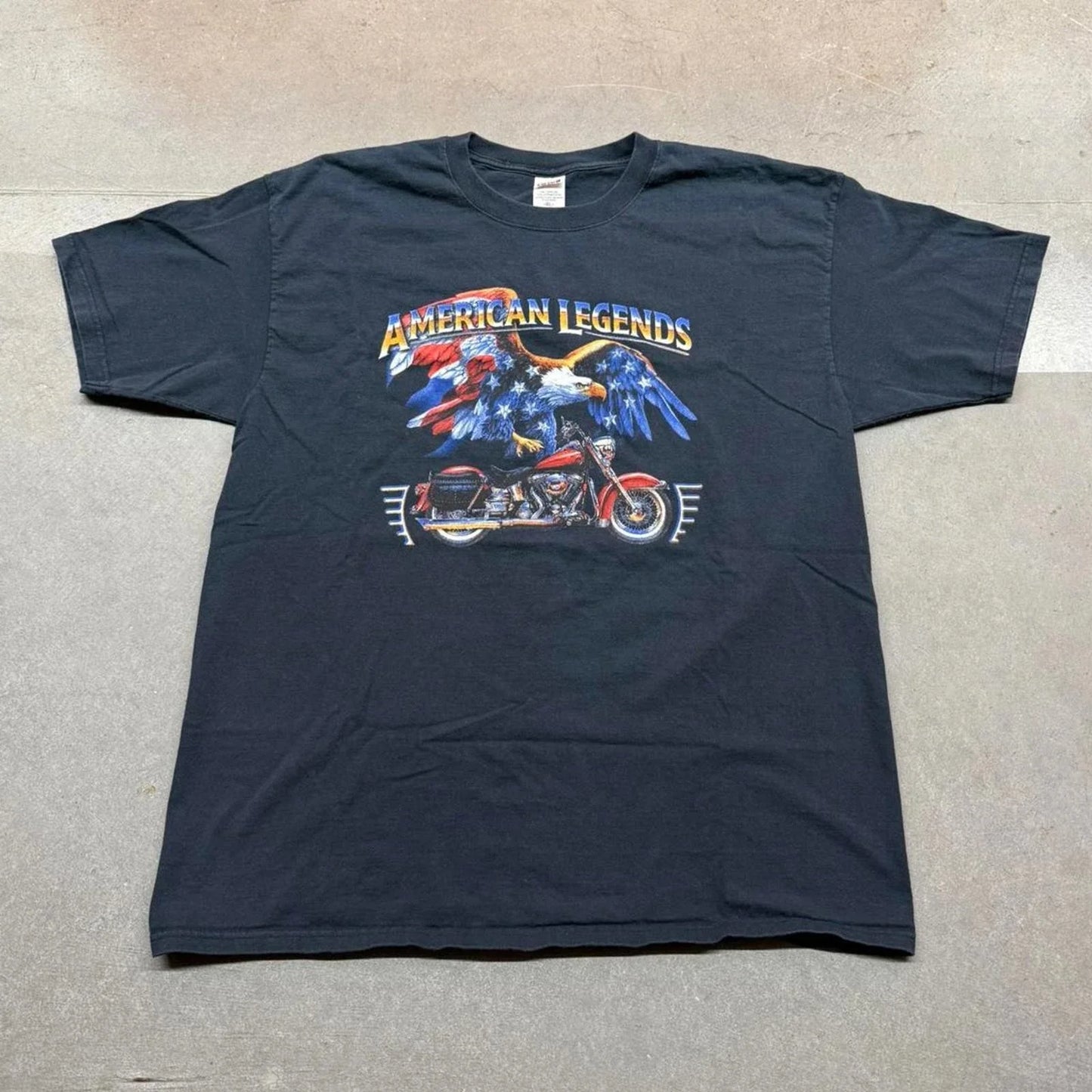 Vintage Y2K Anvil "American Legends" Eagle Biker T-Shirt Unisex T-shirt, Sweatshirt, Hoodie, Long Sleeve Tee - T-Shirt, Sweatshirt, Hoodie