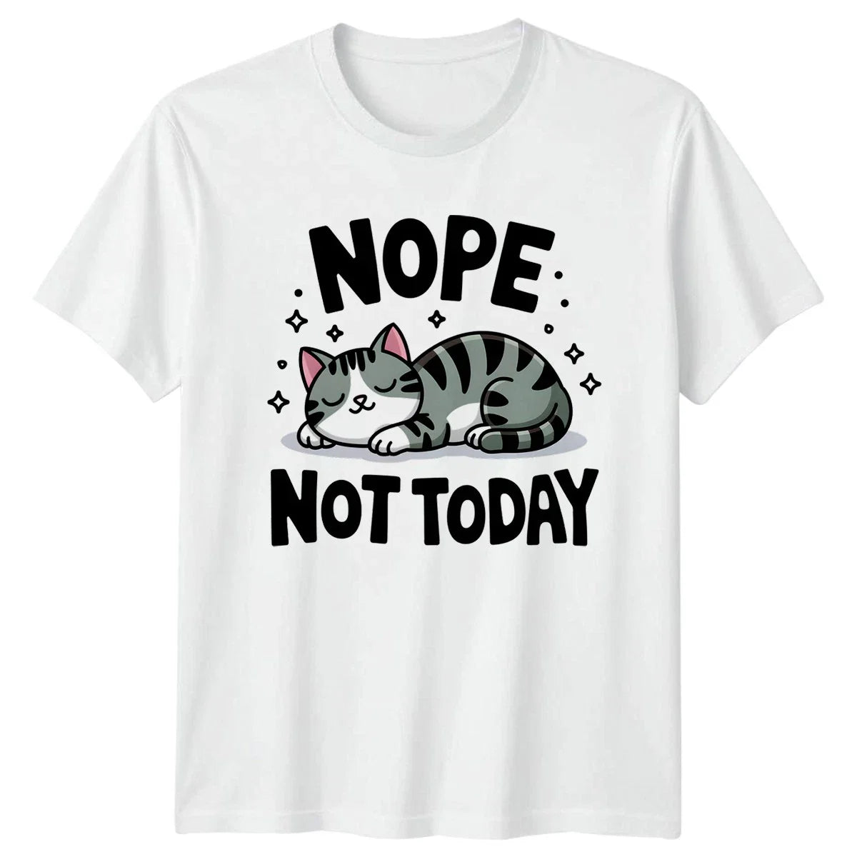 Nope Not Today T-Shirt Lazy Cats Humor Christmas Gift For Him And Her Unisex T-shirt, Sweatshirt, Hoodie, Long Sleeve Tee - T-Shirt, Sweatshirt, Hoodie