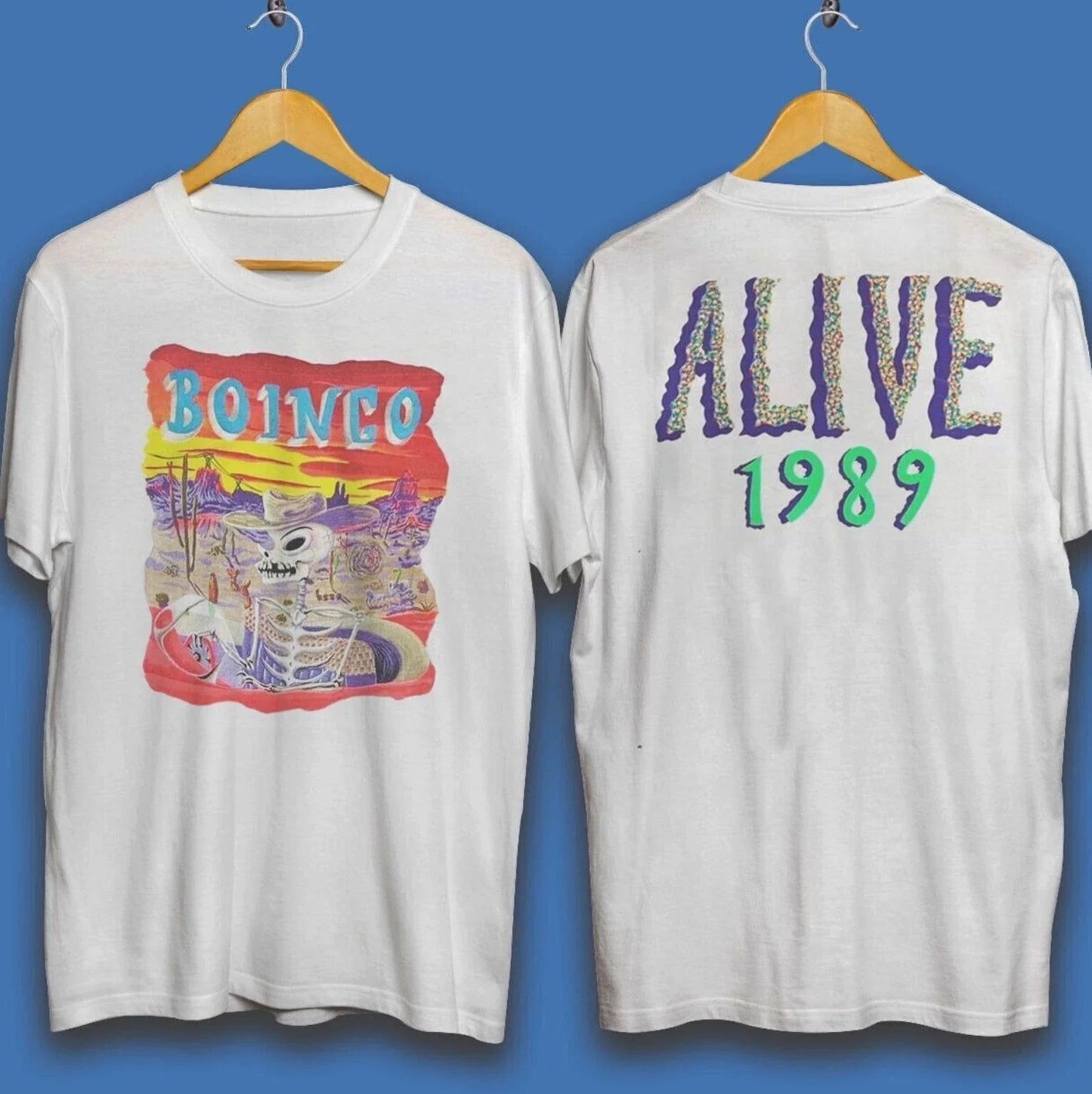 80s Oingo Boingo T-Shirt Alive Gift fans All size White Tee Shirt Unisex T-shirt, Sweatshirt, Hoodie, Long Sleeve Tee - T-Shirt, Sweatshirt, Hoodie