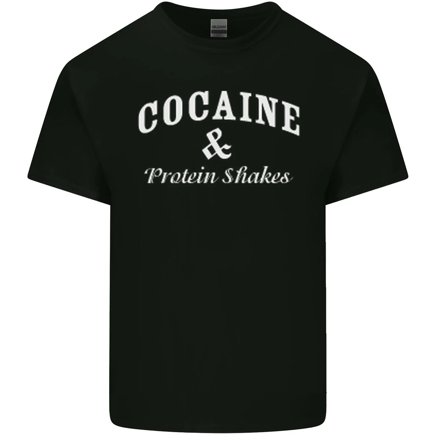 Cocaine and Protein Shakes Gym Drugs Funny Mens Cotton T-Shirt Tee Top Unisex T-shirt, Sweatshirt, Hoodie, Long Sleeve Tee - T-Shirt, Sweatshirt, Hoodie