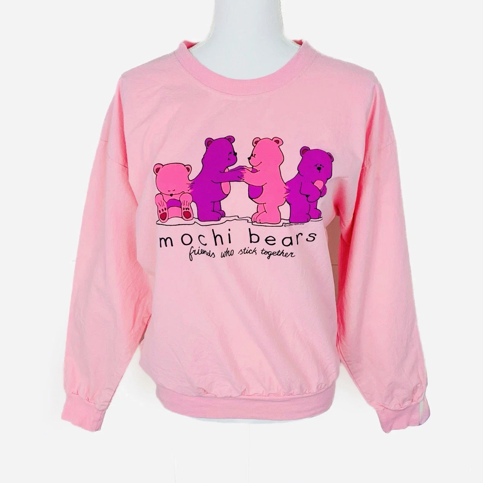 Y2K Crazy Shirts M Mochi Bears Friends Pullover Top Pink Retro Streetwear Flaws Unisex T-shirt, Sweatshirt, Hoodie, Long Sleeve Tee - T-Shirt, Sweatshirt, Hoodie