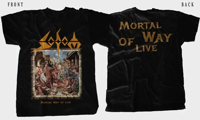 New Dtg/Dtf printed T-shirt -SODOM - Mortal Way' of Live - size- S,M,L,XL,2-3 Unisex T-shirt, Sweatshirt, Hoodie, Long Sleeve Tee - T-Shirt, Sweatshirt, Hoodie