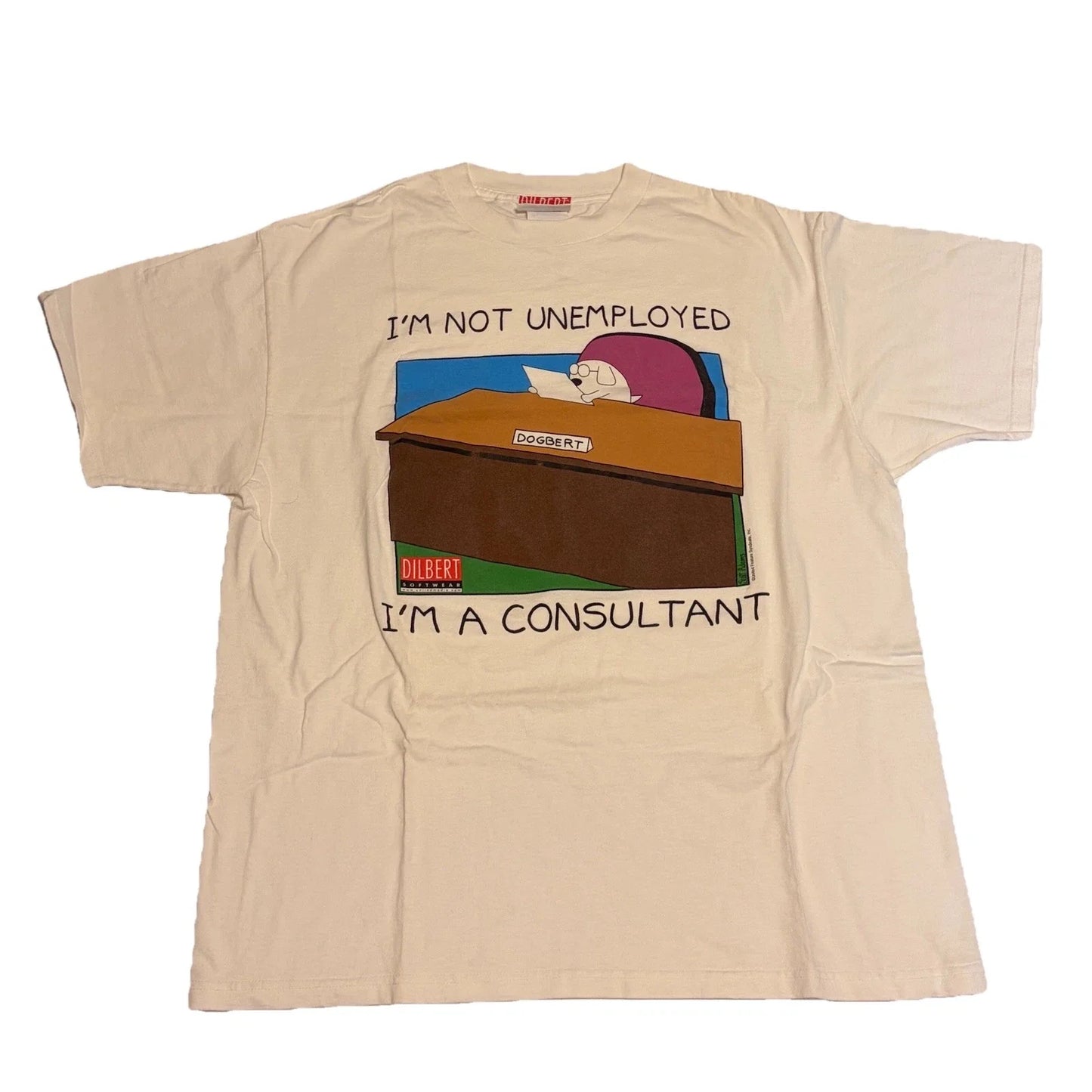 90s Dilbert I'm Not Unemployed I'm A Consultant T-shirt Size XL #Dilbert Tag Unisex T-shirt, Sweatshirt, Hoodie, Long Sleeve Tee - T-Shirt, Sweatshirt, Hoodie