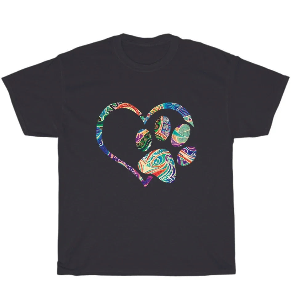 Animal Rescue Dog Paw Print Tie Dye Rainbow Dogs Pet Animal Lover T-Shirt Unisex Unisex T-shirt, Sweatshirt, Hoodie, Long Sleeve Tee - T-Shirt, Sweatshirt, Hoodie