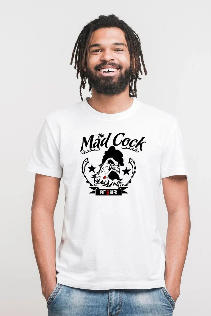 MEN WOMENS TEE TSHIRT UNISEX MAD COCK PUB DRINKING BEER MATES GIFT FUN NIGHT OUT Unisex T-shirt, Sweatshirt, Hoodie, Long Sleeve Tee - T-Shirt, Sweatshirt, Hoodie
