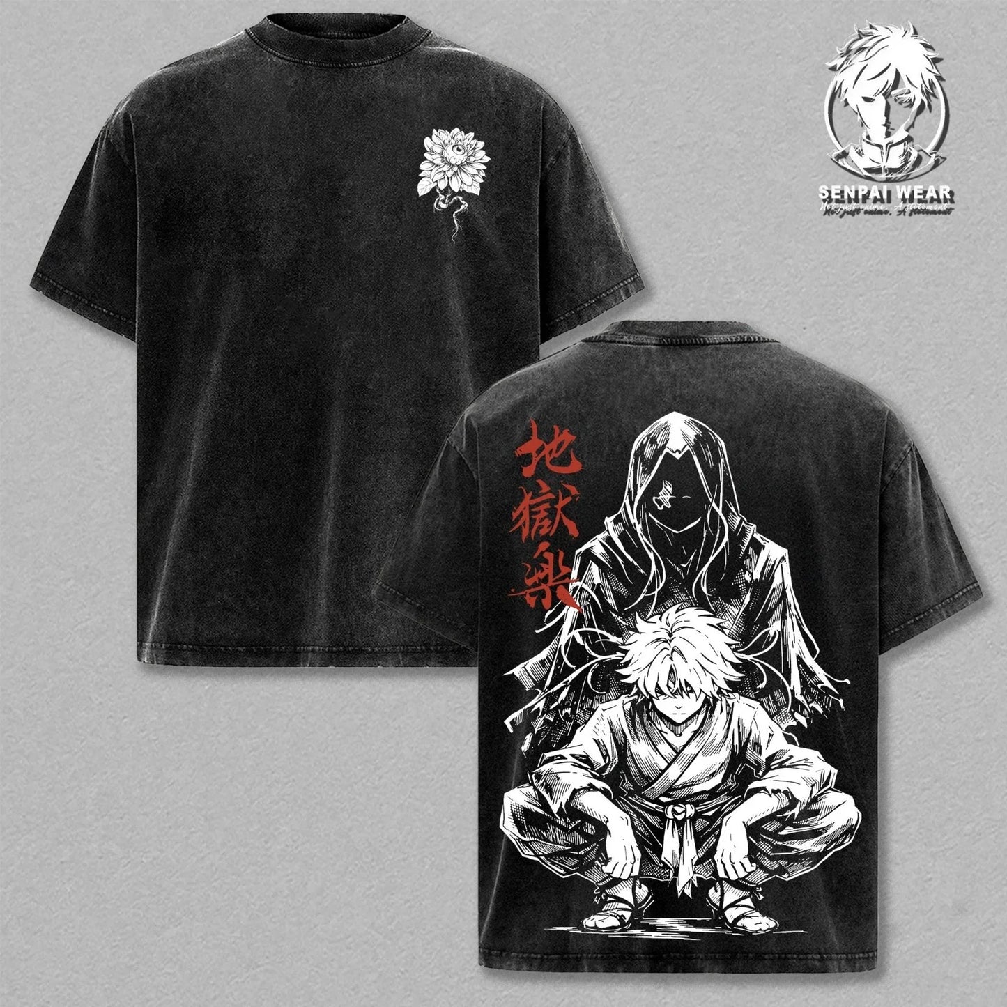 Vintage Hells Paradise Gabimaru Washed T Shirt Anime Graphic Tee Unisex Retro Unisex T-shirt, Sweatshirt, Hoodie, Long Sleeve Tee - T-Shirt, Sweatshirt, Hoodie
