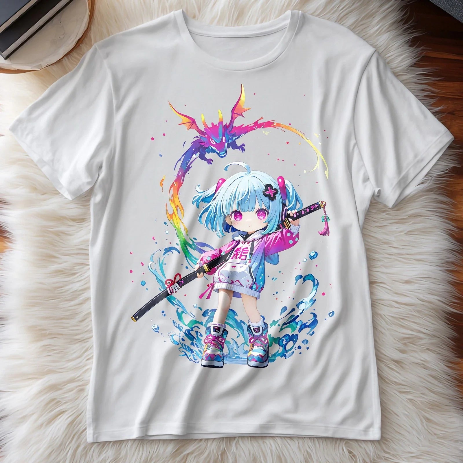 Chibi Girl Cute Kawaii 001 Anime/Manga  Adult / Childrens t shirts/t-shir cotton Unisex T-shirt, Sweatshirt, Hoodie, Long Sleeve Tee - T-Shirt, Sweatshirt, Hoodie