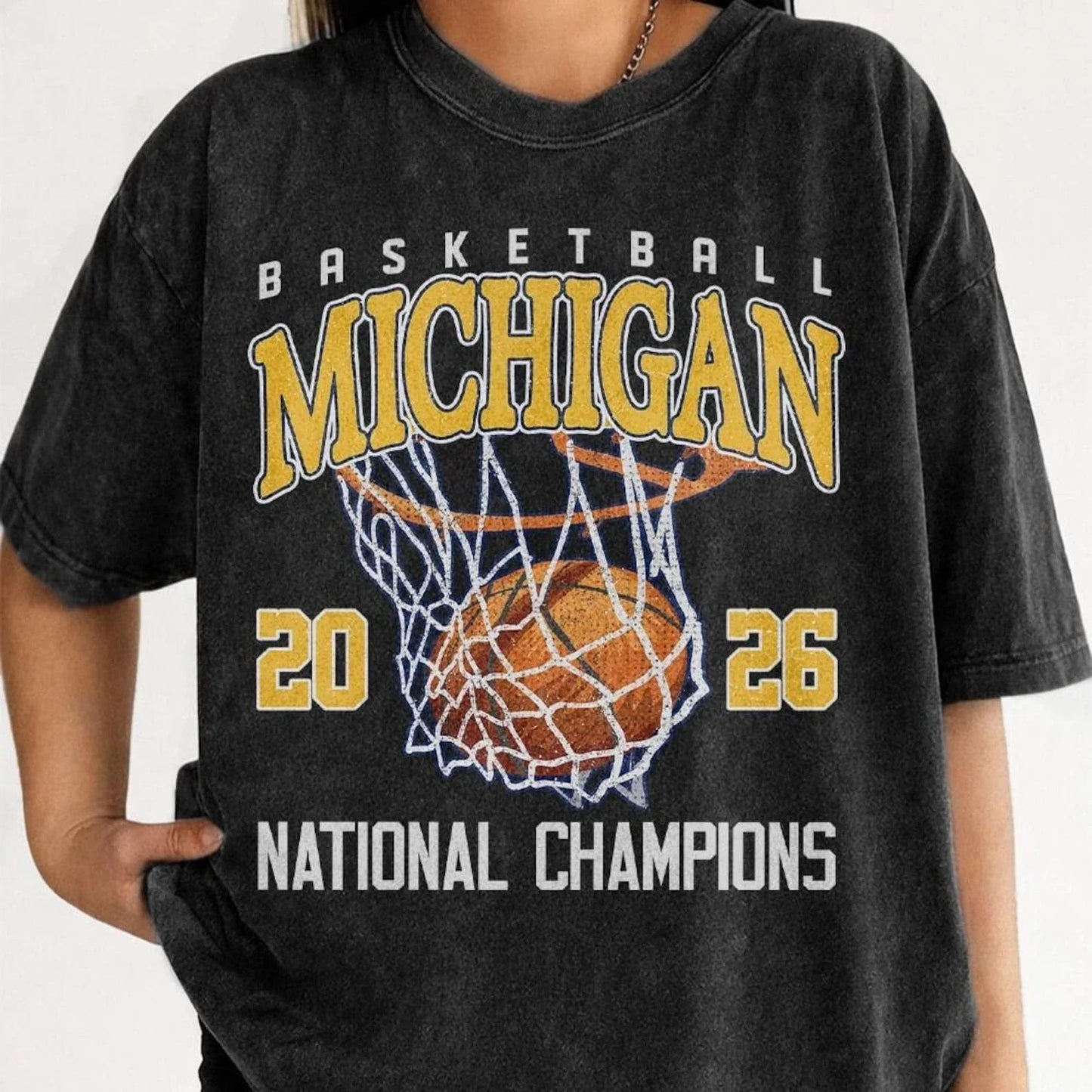 Vintage Michigan Basketball Shirt, Go Blue Sport Shirt, Champions Game Day Retro Unisex T-shirt, Sweatshirt, Hoodie, Long Sleeve Tee - T-Shirt, Sweatshirt, Hoodie