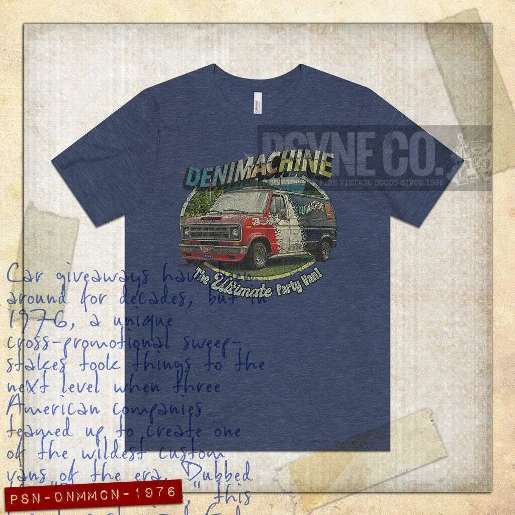 Denimachine Ultimate Party Van 1976 Vintage Mens T-Shirt Unisex T-shirt, Sweatshirt, Hoodie, Long Sleeve Tee - T-Shirt, Sweatshirt, Hoodie