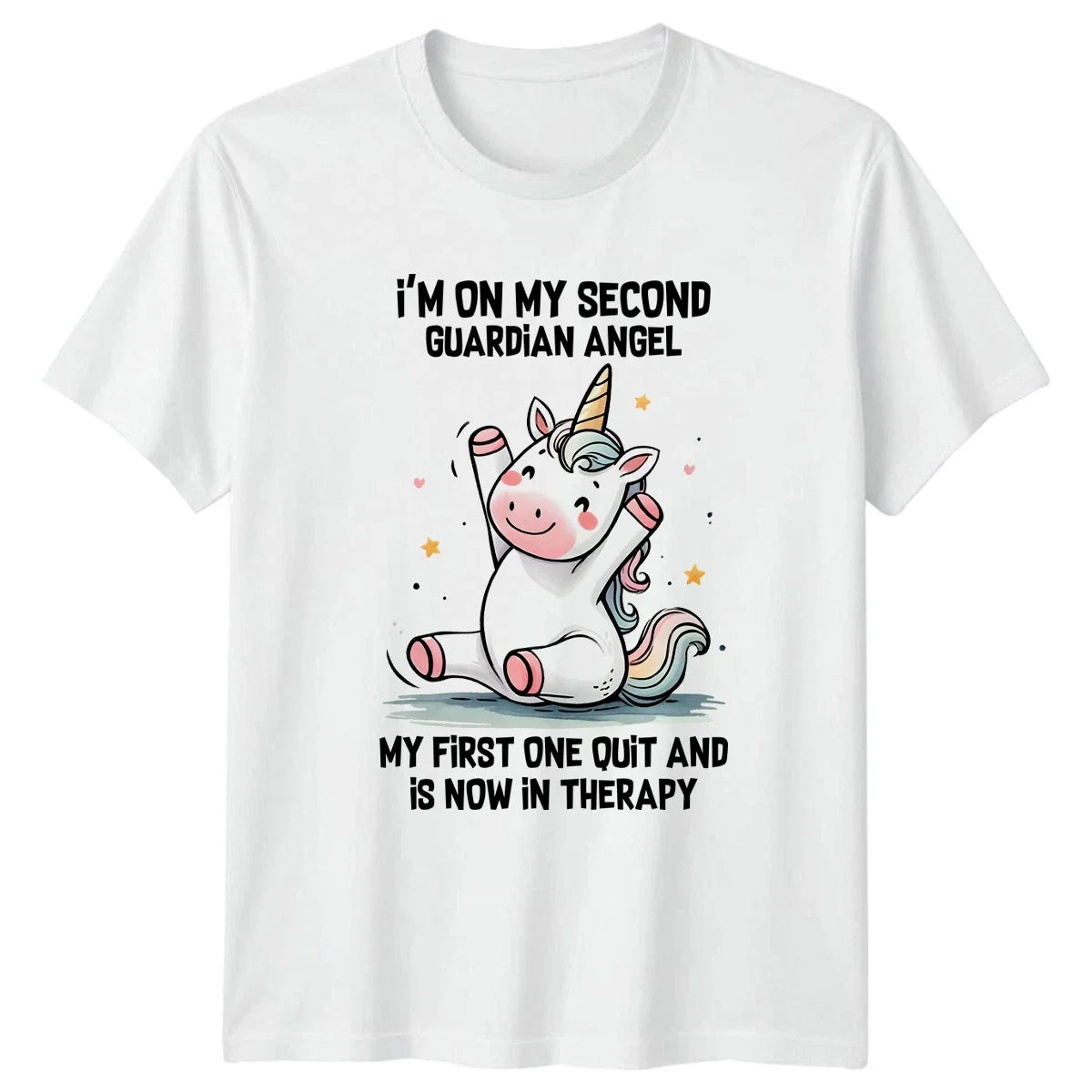 Im On My Second Guardian Womens T-Shirt Unicorn Humor Funny Birthday Gift Unisex T-shirt, Sweatshirt, Hoodie, Long Sleeve Tee - T-Shirt, Sweatshirt, Hoodie