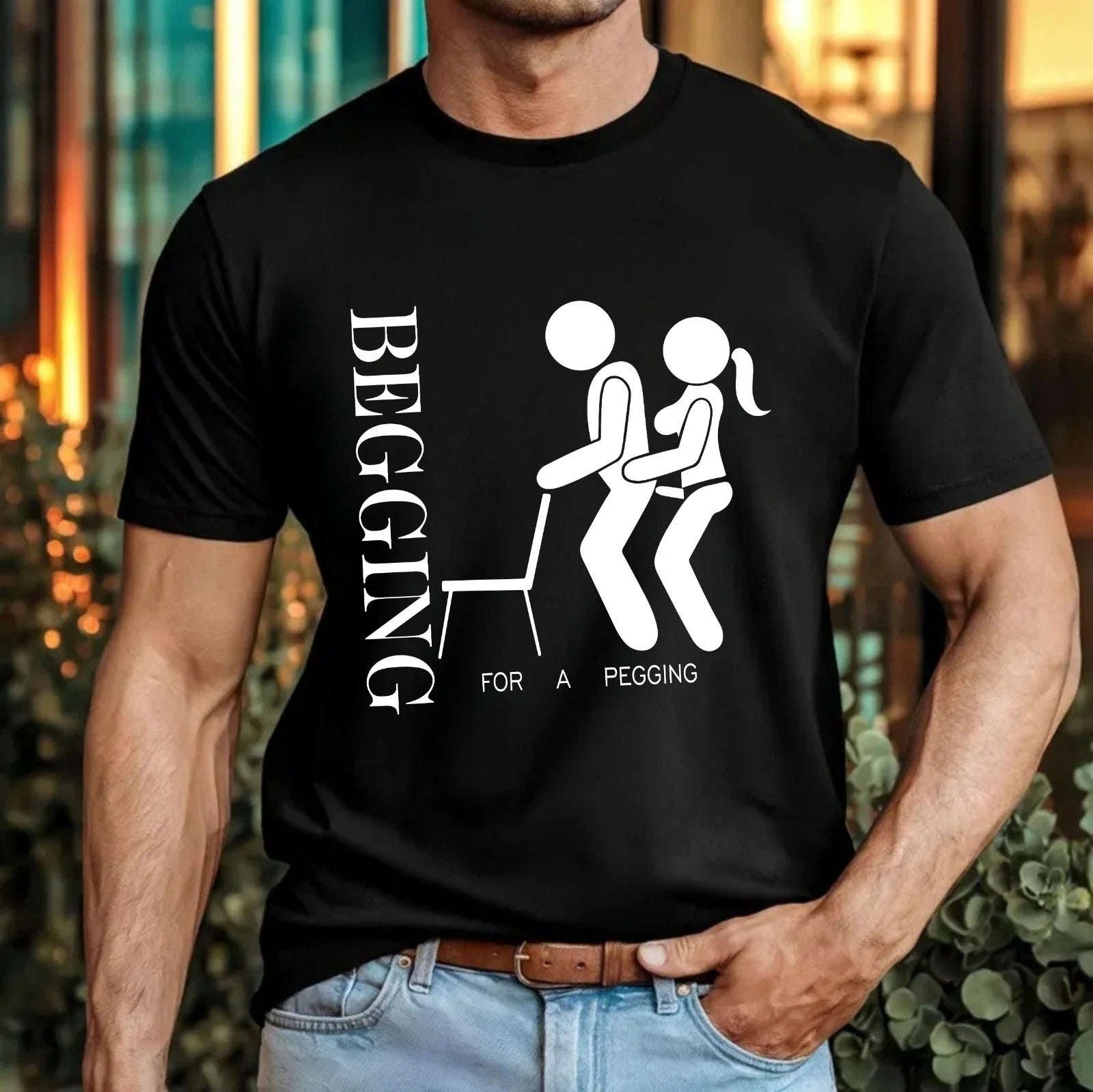 Begging For A Pegging Funny Rude T-Shirt Offensive Adult Humour Novelty Gift Top Unisex T-shirt, Sweatshirt, Hoodie, Long Sleeve Tee - T-Shirt, Sweatshirt, Hoodie