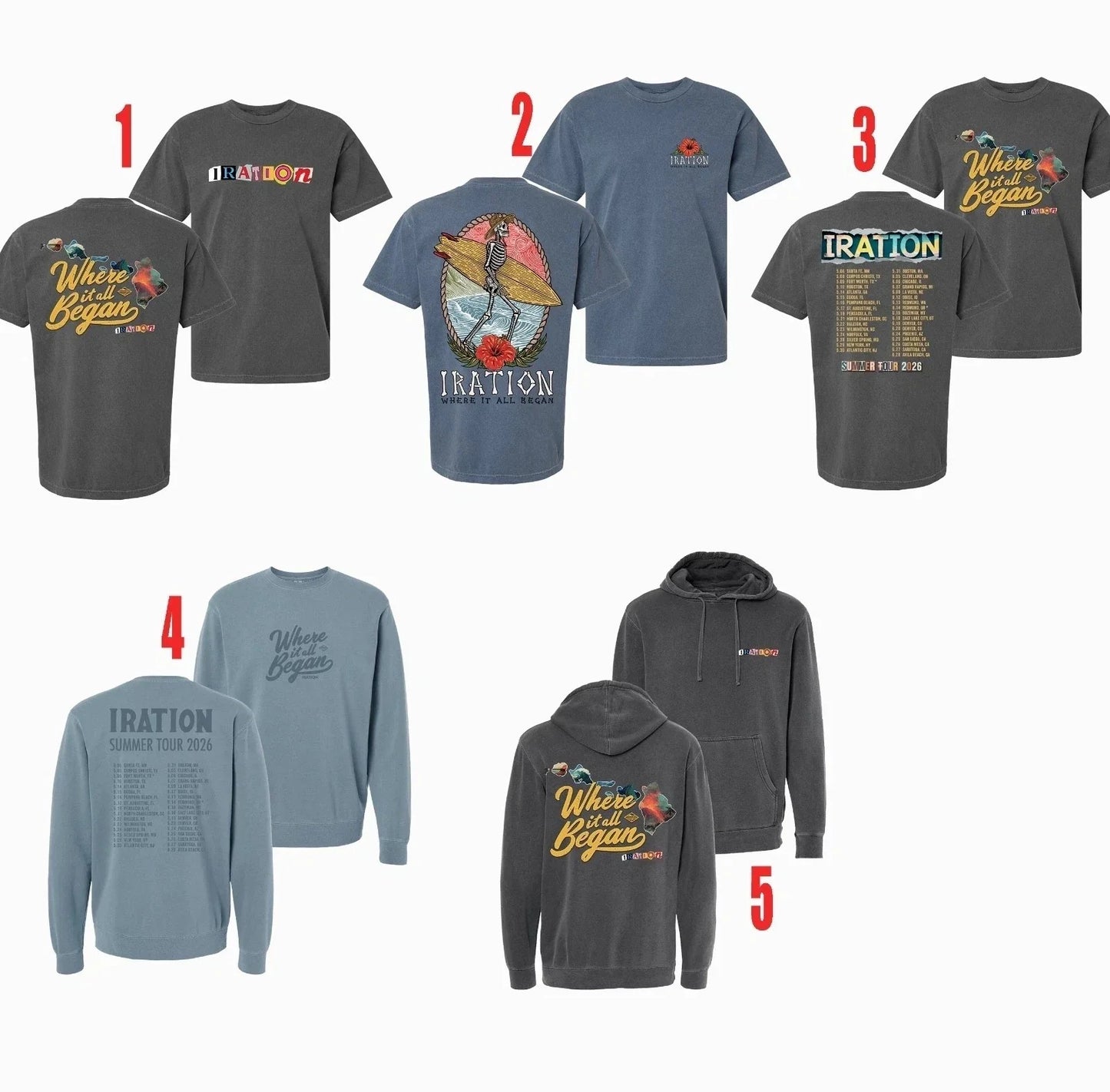 Custom Iration Summer Tour 2026 T-shirt Or Hoodie reprint Unisex T-shirt, Sweatshirt, Hoodie, Long Sleeve Tee - T-Shirt, Sweatshirt, Hoodie