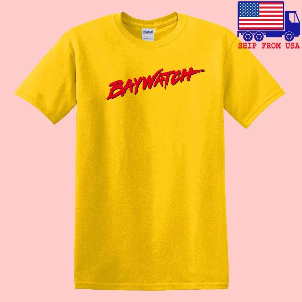 Baywatch Retro Tv Show Men's Yellow Size S-5XL Unisex T-shirt, Sweatshirt, Hoodie, Long Sleeve Tee - T-Shirt, Sweatshirt, Hoodie