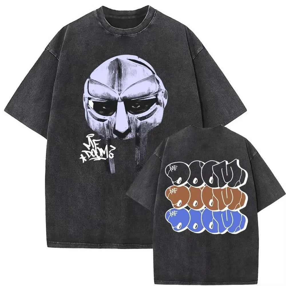 MF Doom T-Shirt Washed Cotton Graphic Print Unisex Tees HIP HOP Tees Unisex T-shirt, Sweatshirt, Hoodie, Long Sleeve Tee - T-Shirt, Sweatshirt, Hoodie