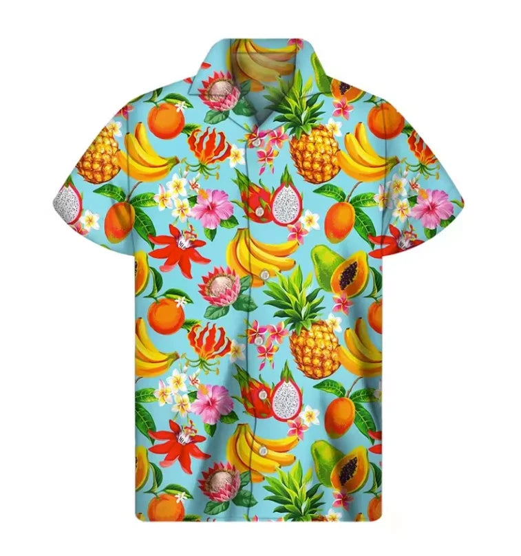 Mens Button Down Shirts Funny Fruit Printed Hawaiian Tops Novelty Ugly Gag Gifts Unisex T-shirt, Sweatshirt, Hoodie, Long Sleeve Tee - T-Shirt, Sweatshirt, Hoodie
