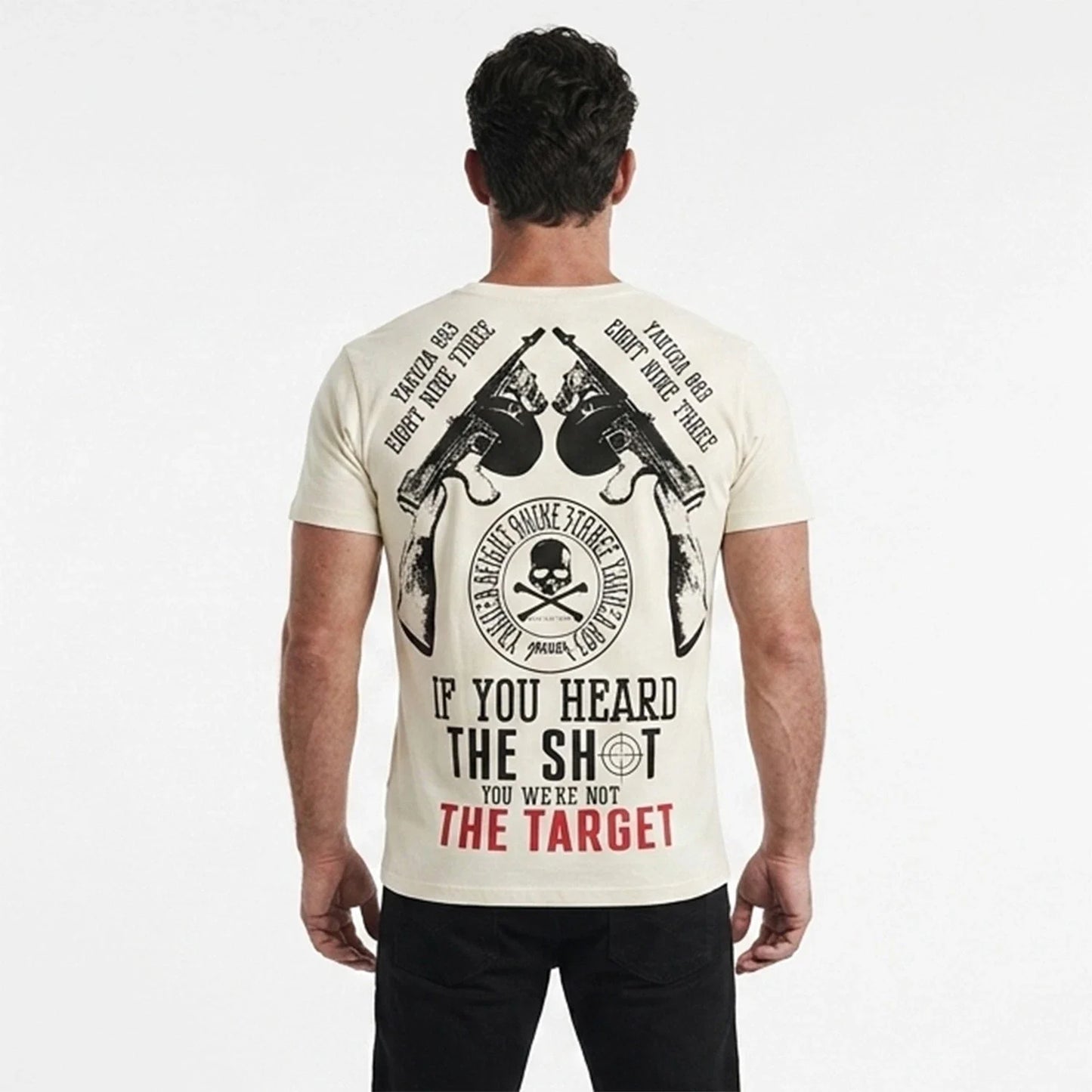 New Yakuza Men's Shot Regular T-Shirt - Bone White Unisex T-shirt, Sweatshirt, Hoodie, Long Sleeve Tee - T-Shirt, Sweatshirt, Hoodie