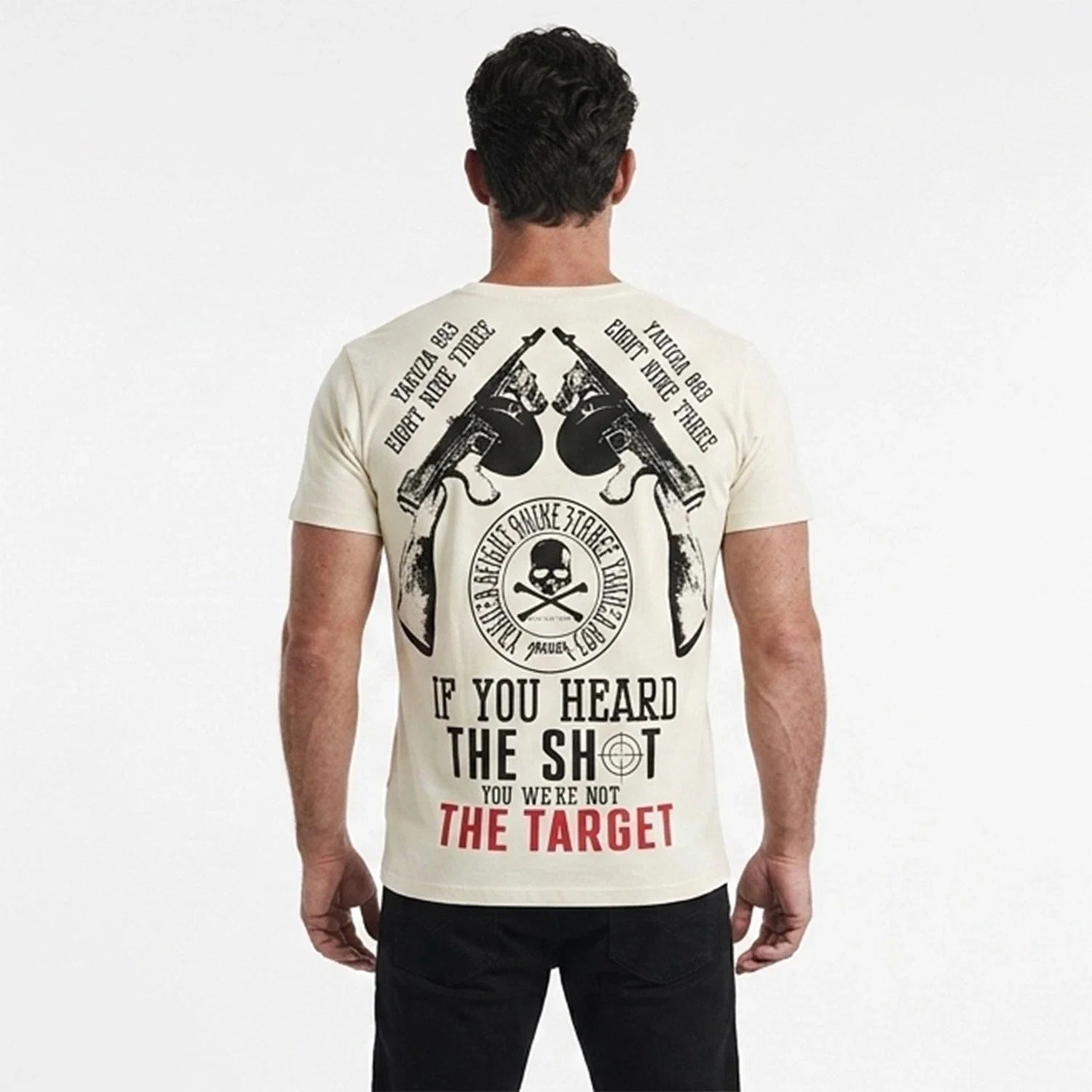 New Yakuza Men's Shot Regular T-Shirt - Bone White Unisex T-shirt, Sweatshirt, Hoodie, Long Sleeve Tee - T-Shirt, Sweatshirt, Hoodie
