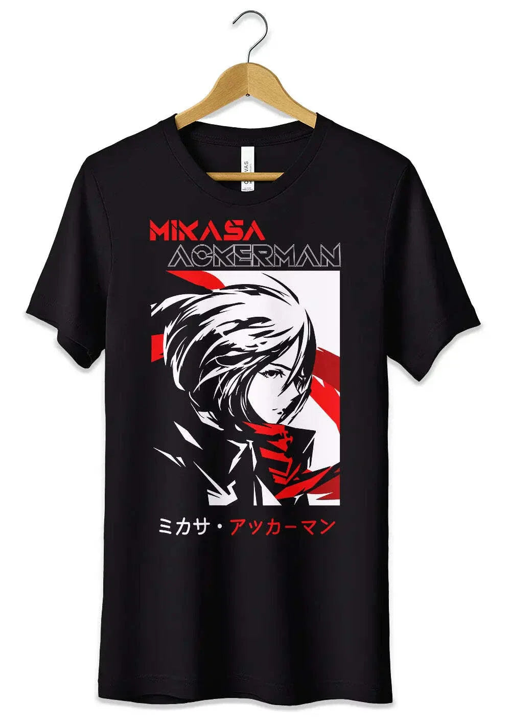Attack on Titan Mikasa Tshirt Tshirt Anime Fans Attack of the Giants Unisex T-shirt, Sweatshirt, Hoodie, Long Sleeve Tee - T-Shirt, Sweatshirt, Hoodie