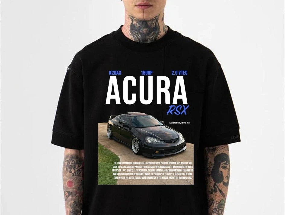 Acura RSX DC5 | Custom Car Portrait Design | K20 VTEC Specs Graphic Shirt | JDM Unisex T-shirt, Sweatshirt, Hoodie, Long Sleeve Tee - T-Shirt, Sweatshirt, Hoodie