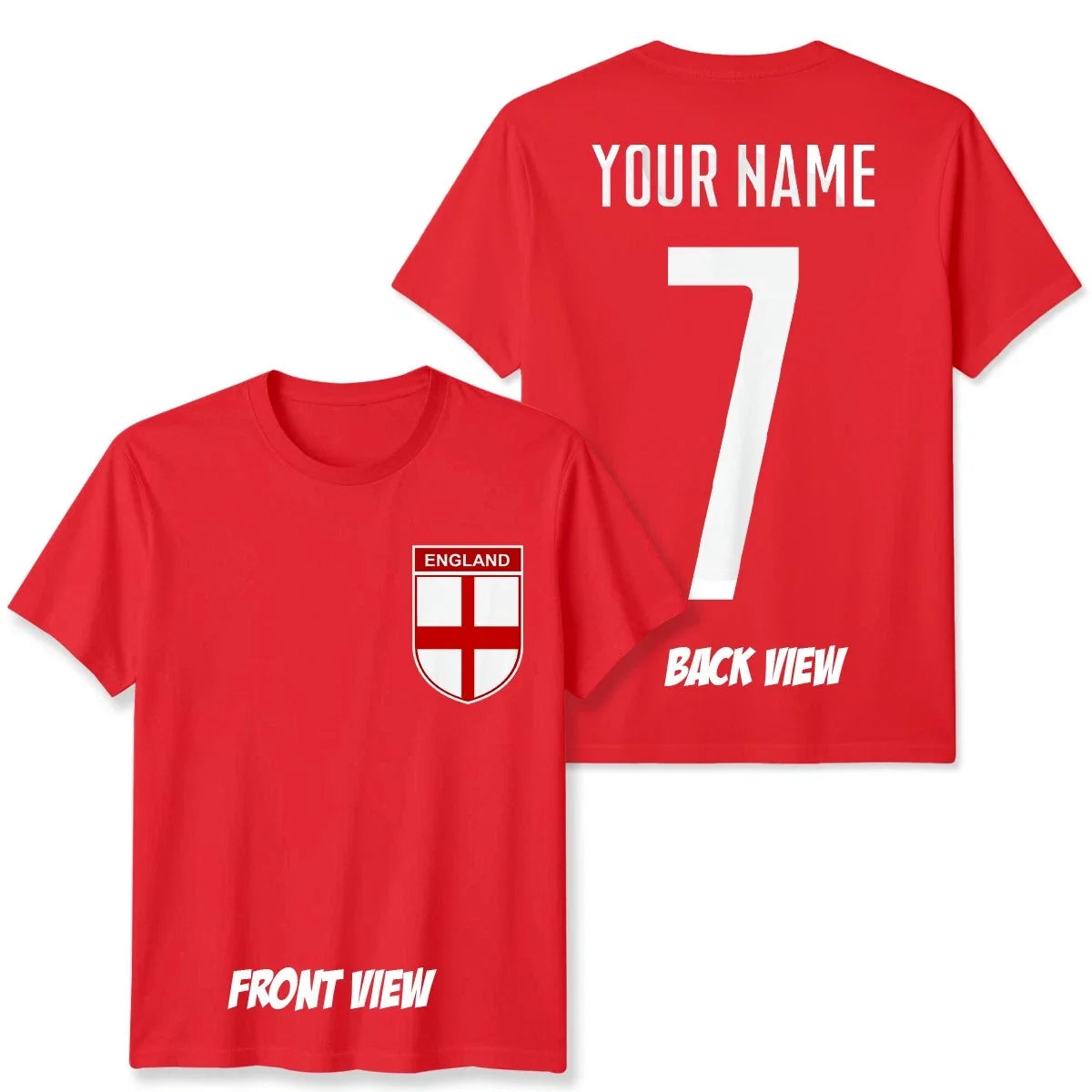 Personalised England Football Unisex Kids T-Shirt Name Number Tee #WC Unisex T-shirt, Sweatshirt, Hoodie, Long Sleeve Tee - T-Shirt, Sweatshirt, Hoodie