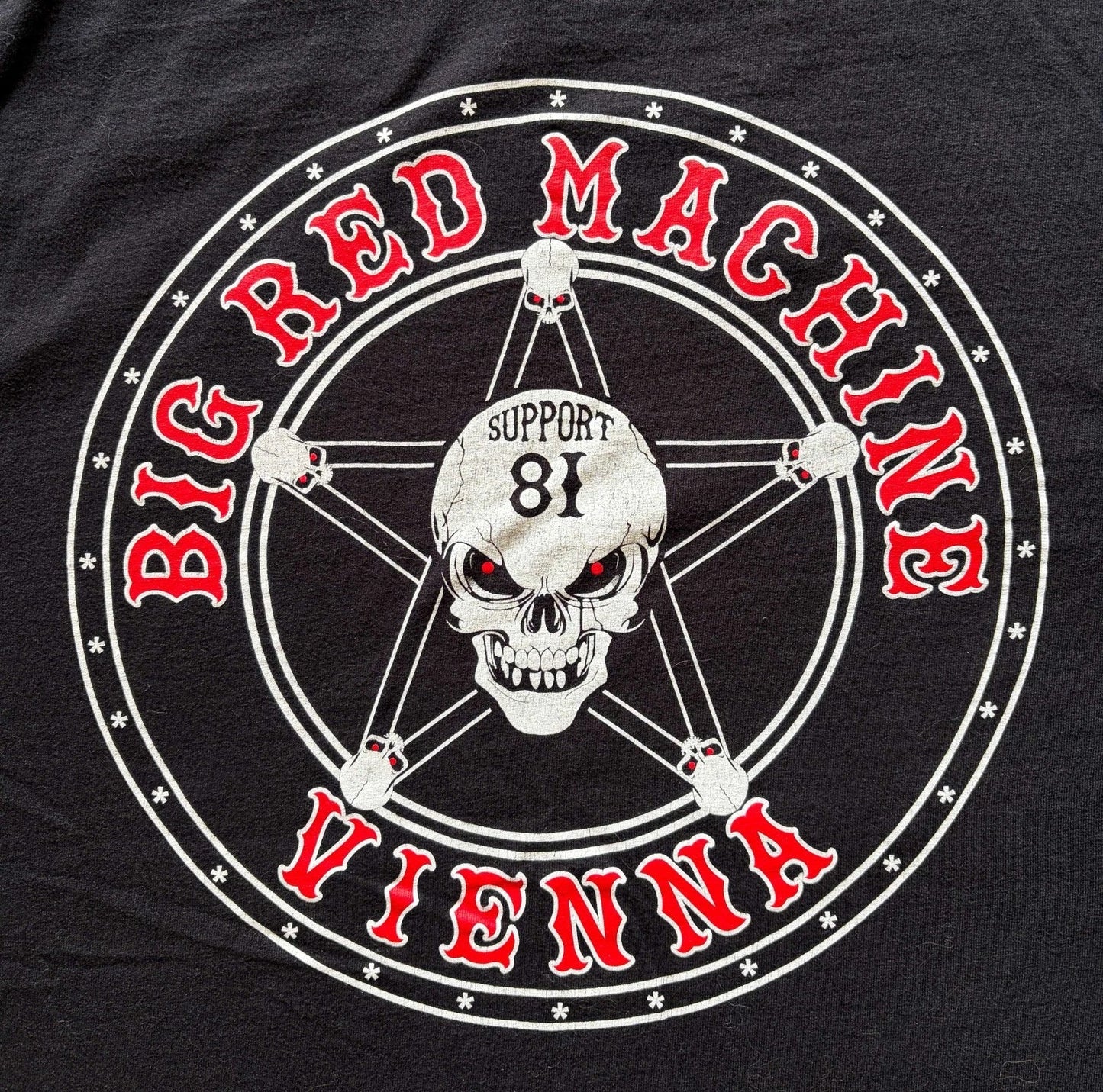 rare HELLS ANGELS VIENNA AUSTRIA Shirt Big Red Machine Support 81 White Biker Unisex T-shirt, Sweatshirt, Hoodie, Long Sleeve Tee - T-Shirt, Sweatshirt, Hoodie