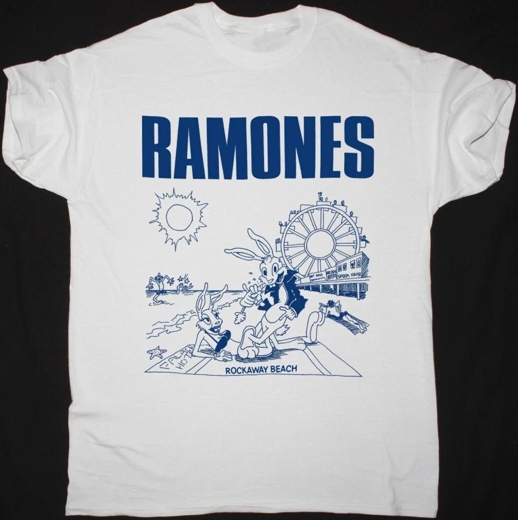 RAMONES ROCKAWAY BEACH VINTAGE T SHIRT Unisex T-shirt, Sweatshirt, Hoodie, Long Sleeve Tee - T-Shirt, Sweatshirt, Hoodie