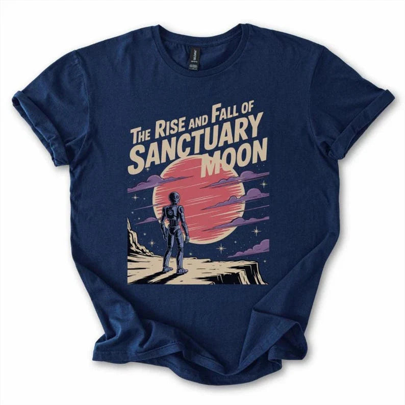 The Rise and Fall of Sanctuary Moon Unisex T-Shirt, Murderbot Diaries Inspired Unisex T-shirt, Sweatshirt, Hoodie, Long Sleeve Tee - T-Shirt, Sweatshirt, Hoodie
