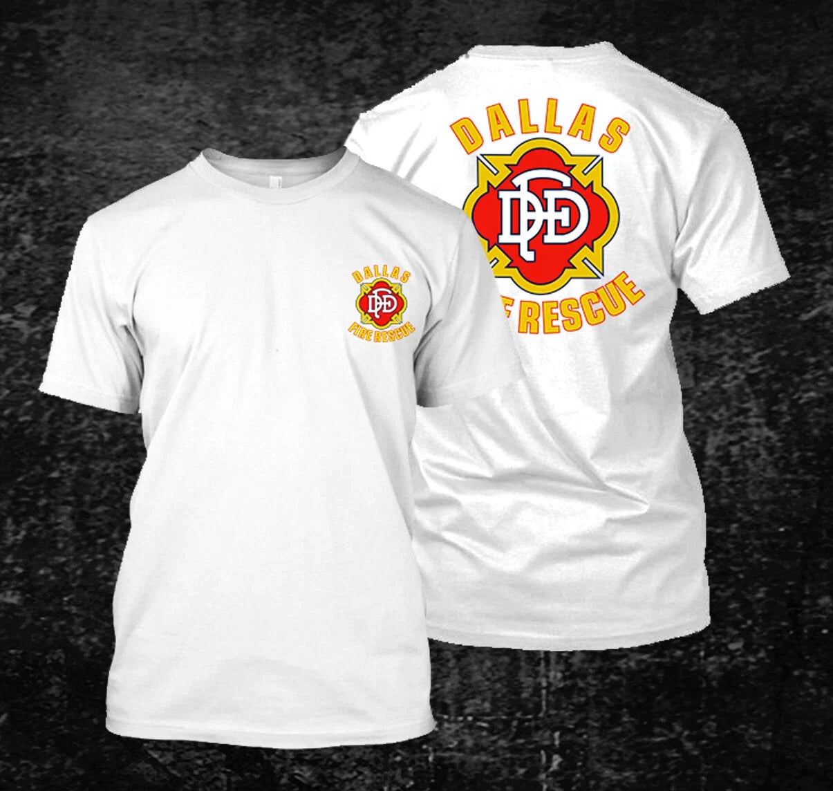 Dallas fire rescue -  Custom Men's Back and front T-Shirt Tee Unisex T-shirt, Sweatshirt, Hoodie, Long Sleeve Tee - T-Shirt, Sweatshirt, Hoodie