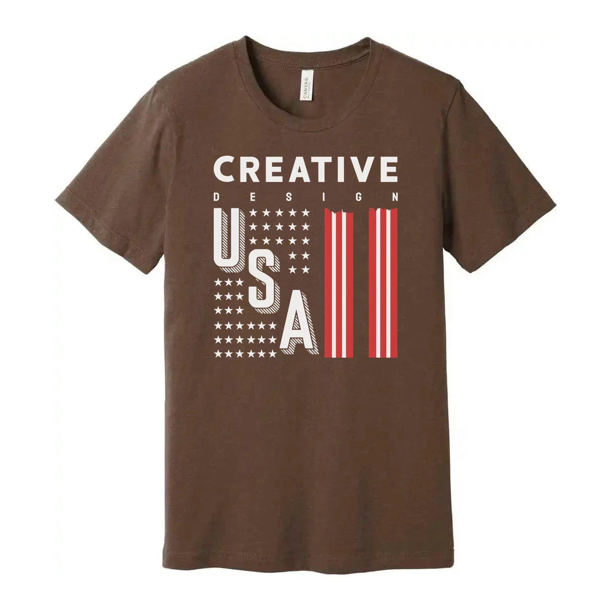 Unisex Graphic Tee With USA Flag Stripes Design And Creative Typography For Ever Unisex T-shirt, Sweatshirt, Hoodie, Long Sleeve Tee - T-Shirt, Sweatshirt, Hoodie