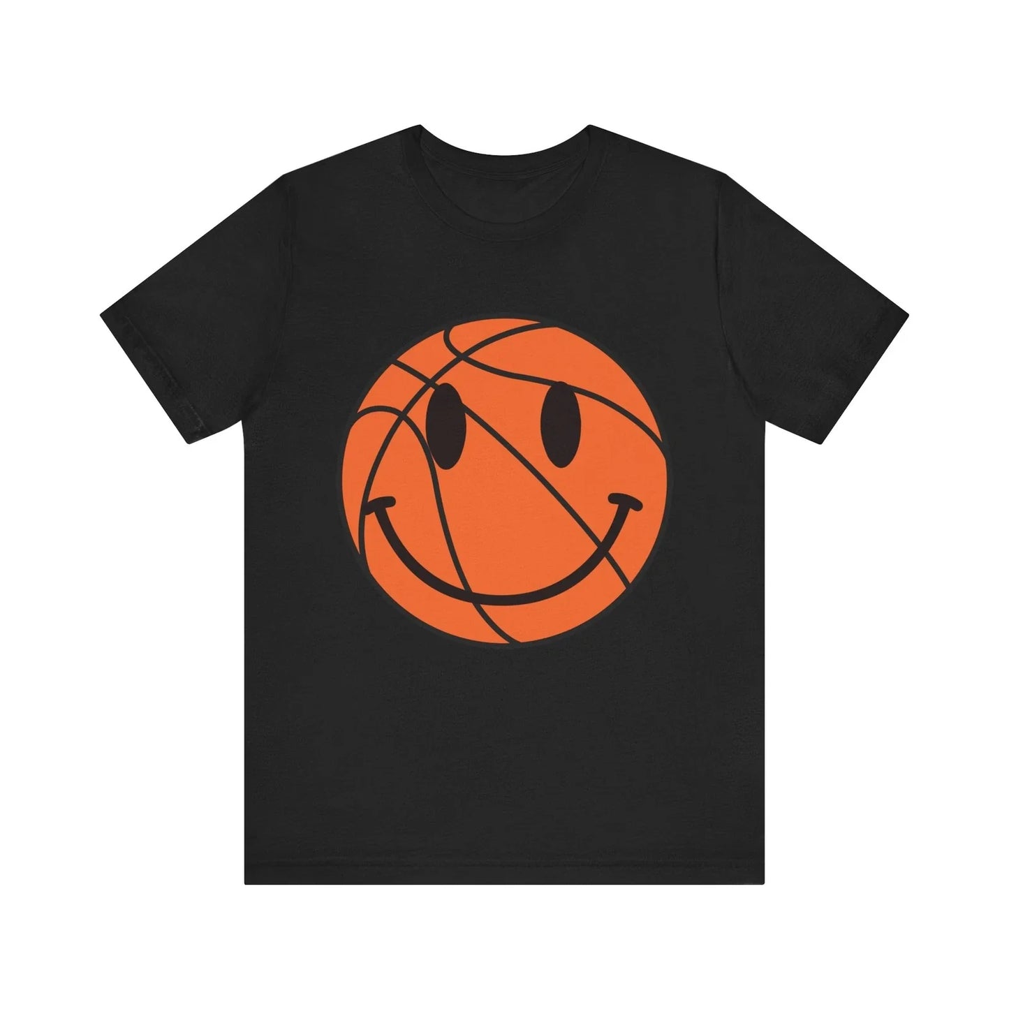 Basketball Happy Face Design - Trendy Sports Graphic for Basketball Lovers Unisex T-shirt, Sweatshirt, Hoodie, Long Sleeve Tee - T-Shirt, Sweatshirt, Hoodie