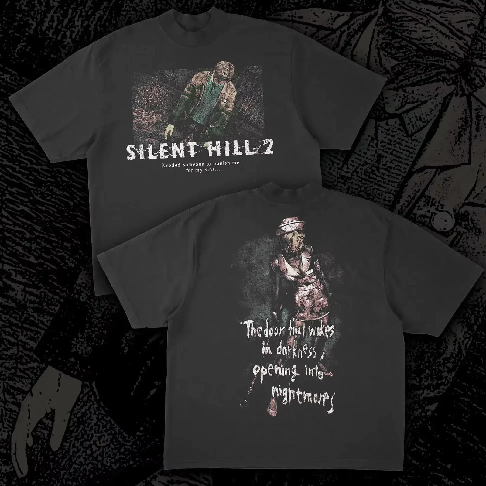 Silent Hill Cotton Graphic T Shirt Black Horror Game Streetwear Unisex gothic Unisex T-shirt, Sweatshirt, Hoodie, Long Sleeve Tee - T-Shirt, Sweatshirt, Hoodie