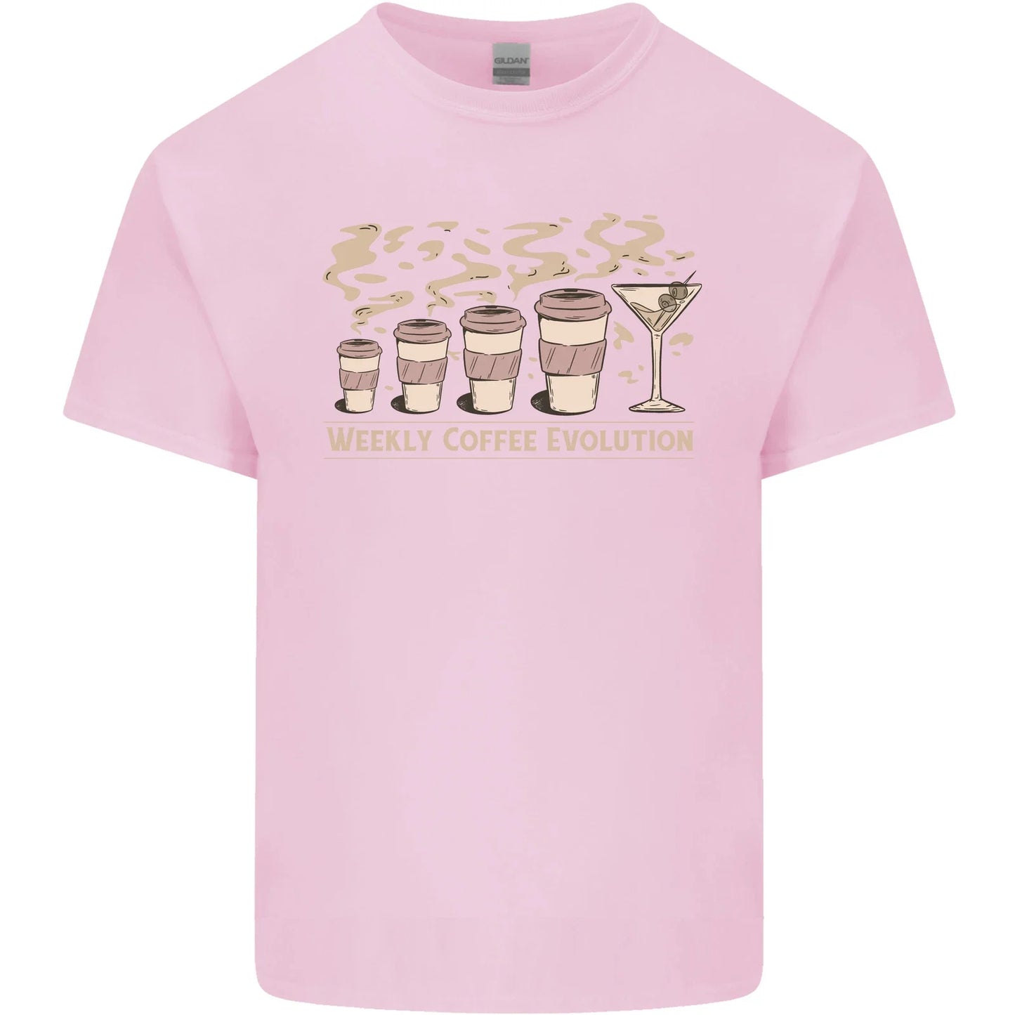 Weekly Coffee To Alcohol Evolution Wine Mens Cotton T-Shirt Tee Top Unisex T-shirt, Sweatshirt, Hoodie, Long Sleeve Tee - T-Shirt, Sweatshirt, Hoodie