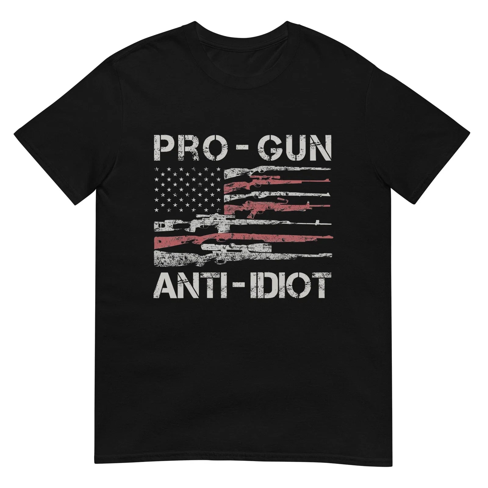 Pro Gun Anti Idiot shirt Vintage USA Flag 2nd Amendment T-Shirt Unisex T-shirt, Sweatshirt, Hoodie, Long Sleeve Tee - T-Shirt, Sweatshirt, Hoodie