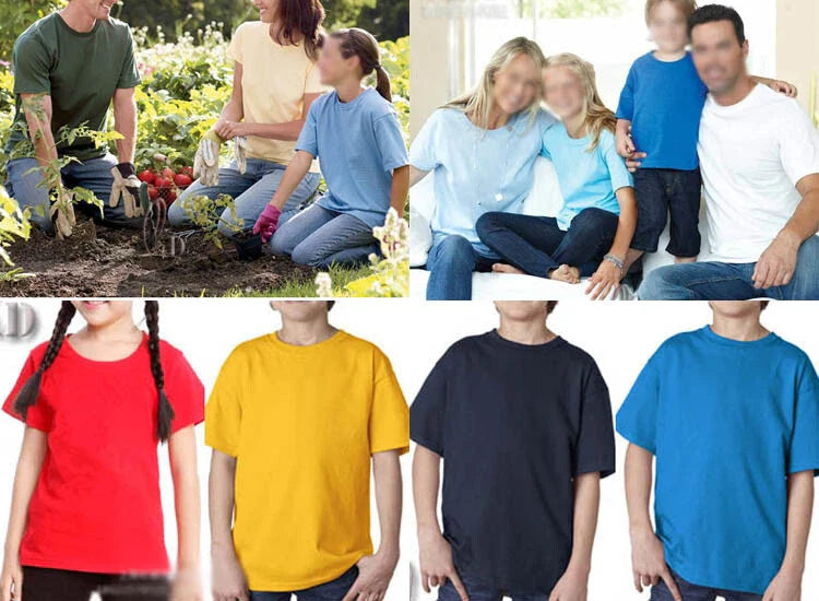 AU SELLER Kids to Adult Unisex 100% Cotton Plain Basic T-Shirt kt002 Unisex T-shirt, Sweatshirt, Hoodie, Long Sleeve Tee - T-Shirt, Sweatshirt, Hoodie