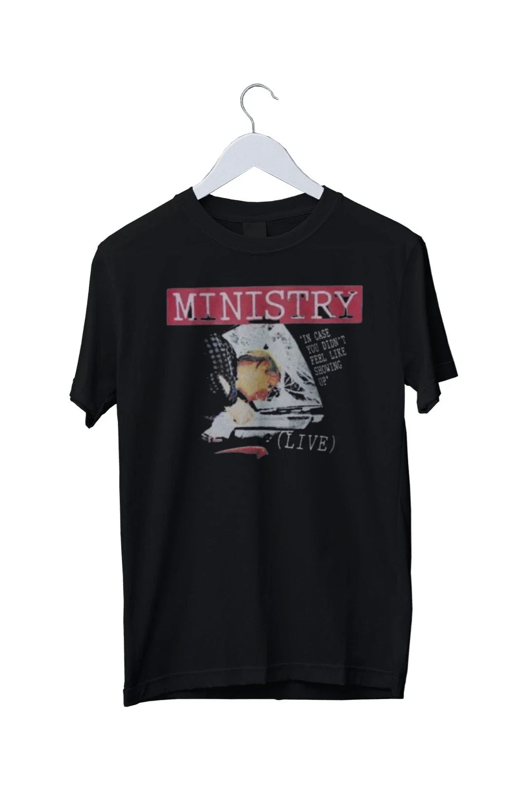 Rare Ministry Band Live in Tour Graphic Unisex T-Shirt Mens S M L XL 2 3 4 XL Unisex T-shirt, Sweatshirt, Hoodie, Long Sleeve Tee - T-Shirt, Sweatshirt, Hoodie