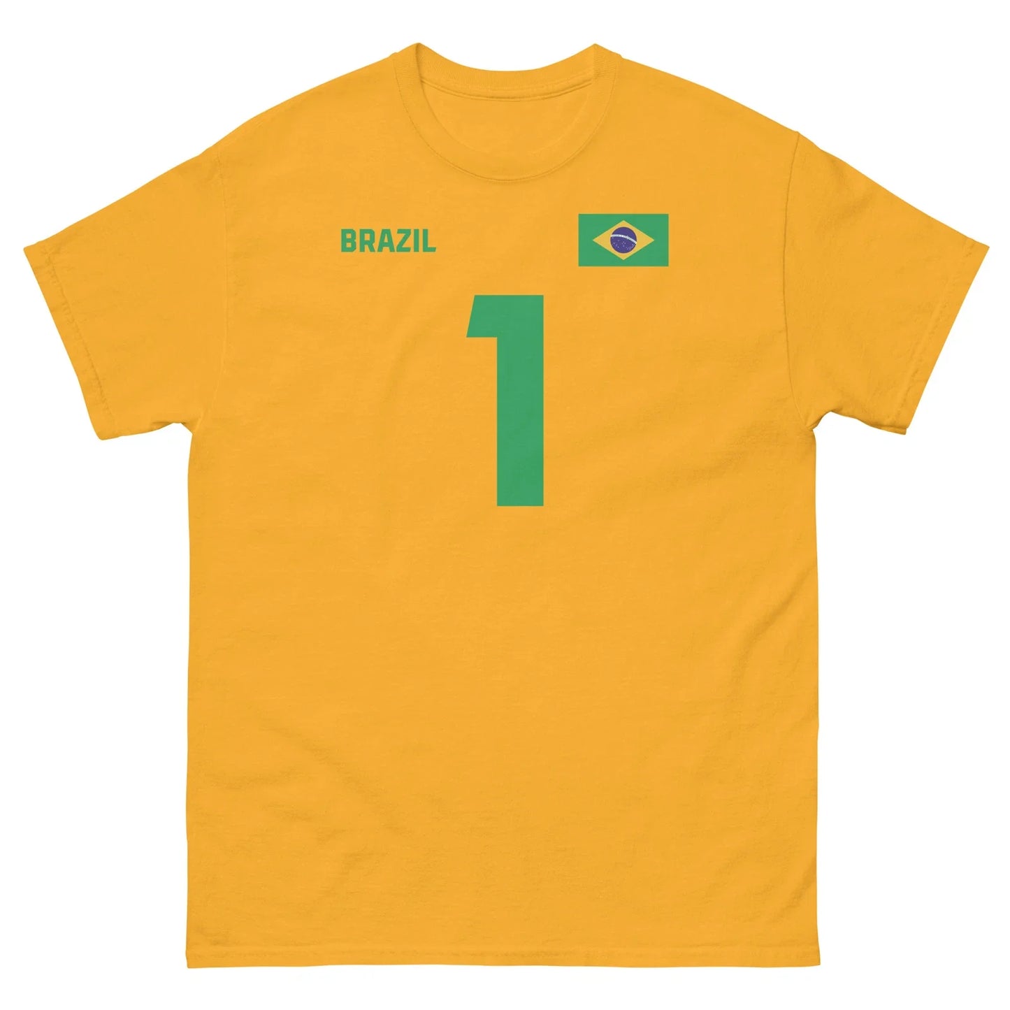 CUSTOM NUMBER Brazil Soccer Jersey Futbol Brazilian Flag Men's Classic Tee Unisex T-shirt, Sweatshirt, Hoodie, Long Sleeve Tee - T-Shirt, Sweatshirt, Hoodie