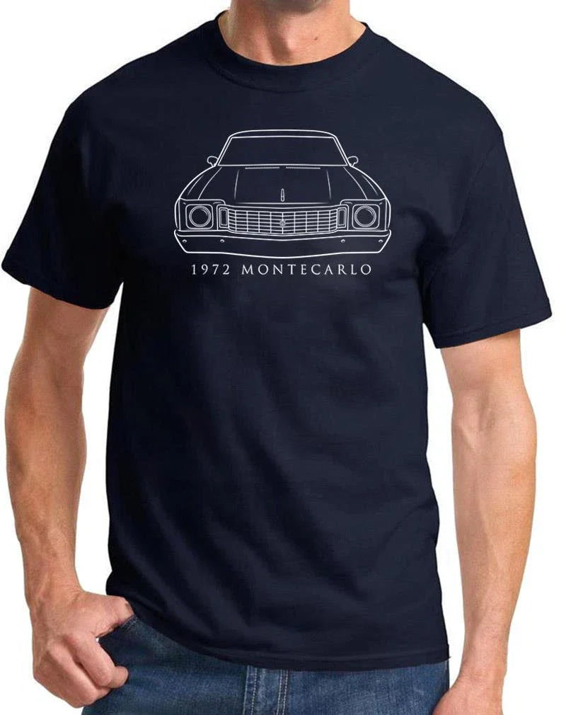 1972 Chevy Monte Carlo Classic Front End Design Tshirt NEW Colors Unisex T-shirt, Sweatshirt, Hoodie, Long Sleeve Tee - T-Shirt, Sweatshirt, Hoodie