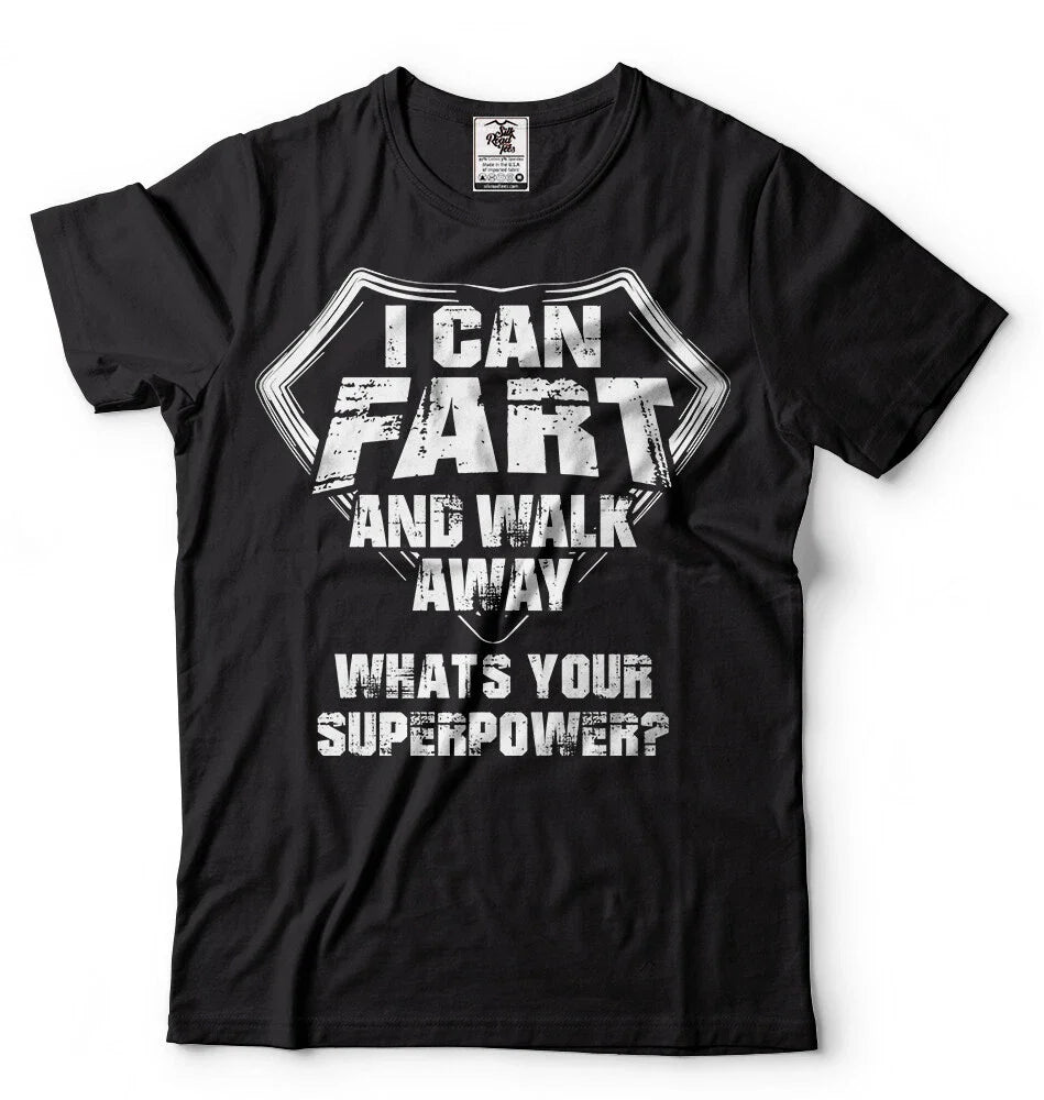mens Funny T-shirt Farting Funny Super Power T-shirt Birthday gift shirt Unisex T-shirt, Sweatshirt, Hoodie, Long Sleeve Tee - T-Shirt, Sweatshirt, Hoodie