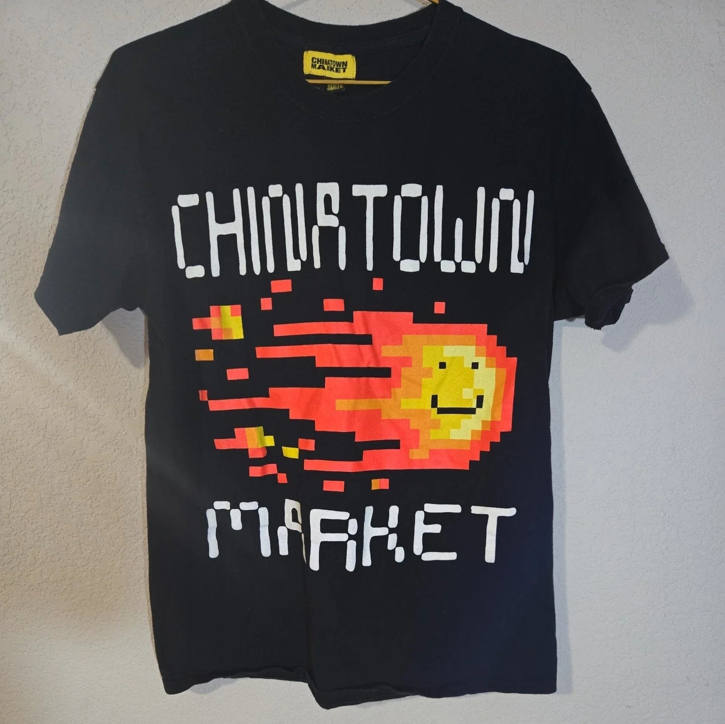 Chinatown Market Pixel Fireball Arcade Logo TShirt Mens M Black Graphic Tee Unisex T-shirt, Sweatshirt, Hoodie, Long Sleeve Tee - T-Shirt, Sweatshirt, Hoodie