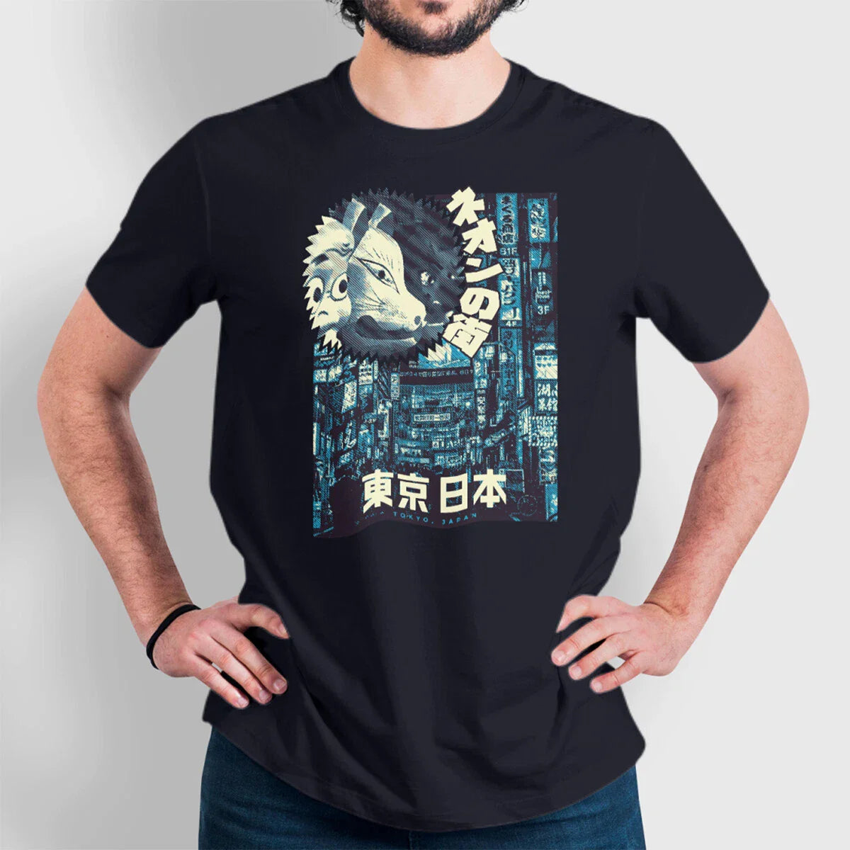 TOKYO JAPAN Night Market Street Anime Style Graphic Art Novelty Tee Fine T-Shirt Unisex T-shirt, Sweatshirt, Hoodie, Long Sleeve Tee - T-Shirt, Sweatshirt, Hoodie