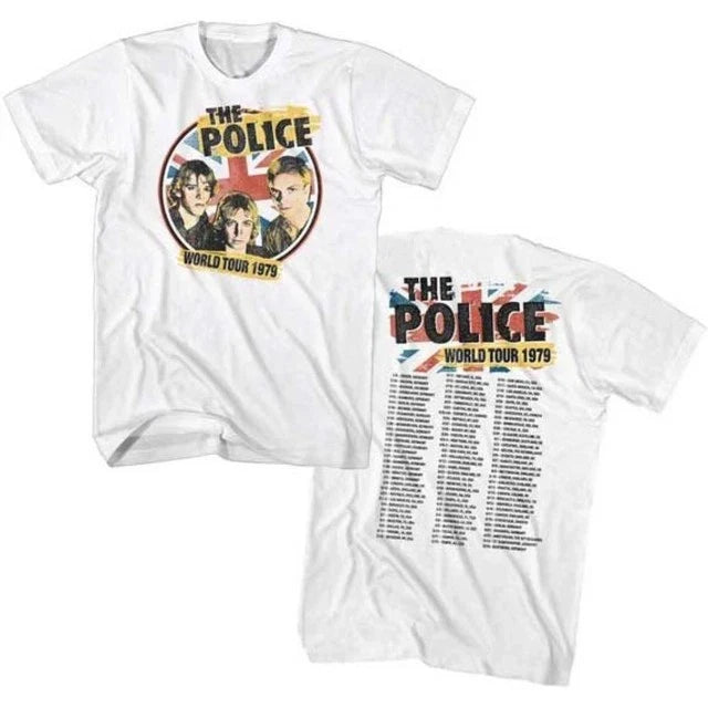 The Police World Tour 1979 Men's Unisex Concert T-shirt Unisex T-shirt, Sweatshirt, Hoodie, Long Sleeve Tee - T-Shirt, Sweatshirt, Hoodie