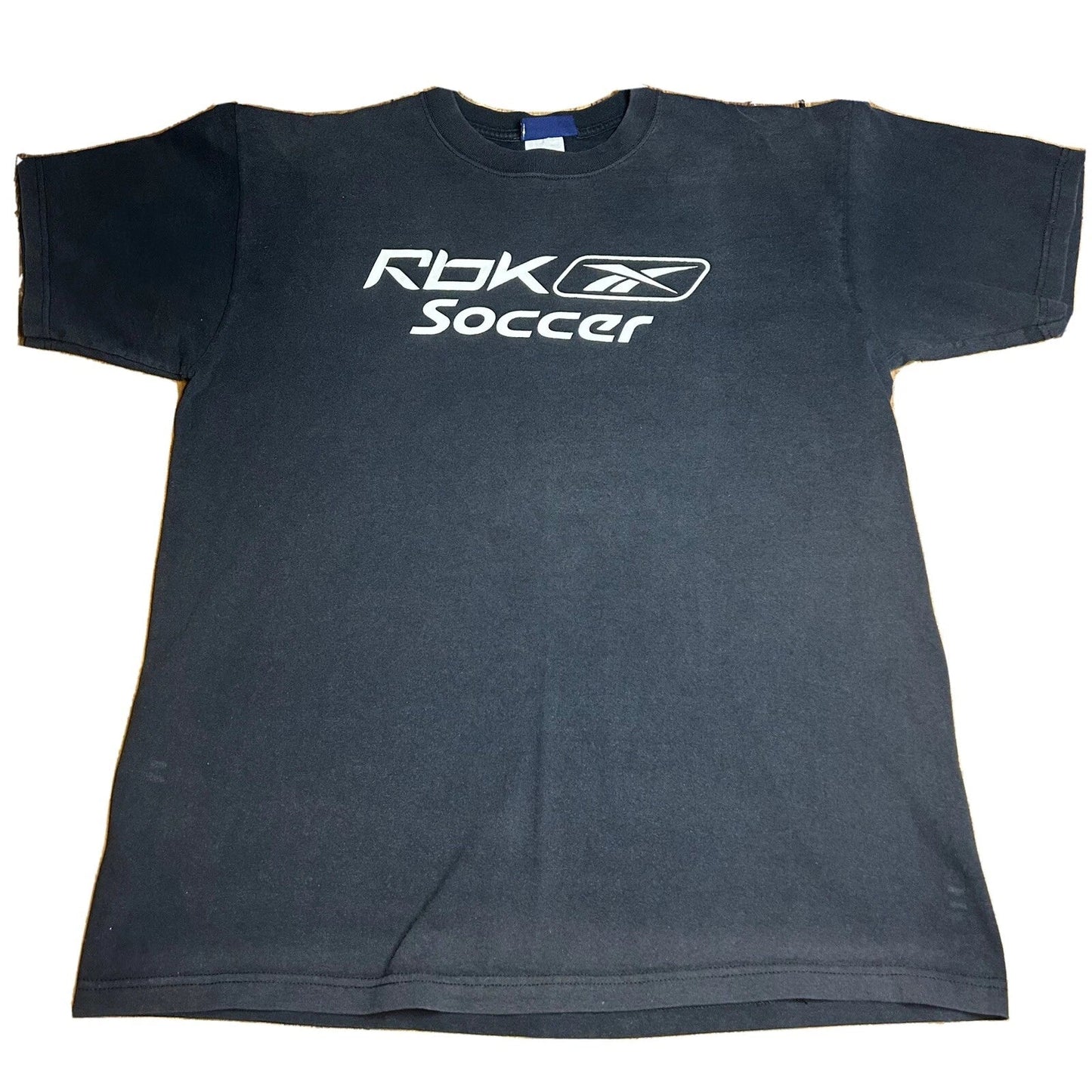 Vintage Reebok Rbk Soccer T-Shirt Black Faded Men's Large More Than Just 90 Min Unisex T-shirt, Sweatshirt, Hoodie, Long Sleeve Tee - T-Shirt, Sweatshirt, Hoodie