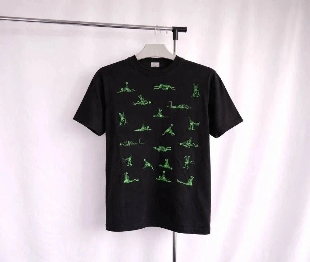 Skeleton Graphic T Shirt Black Green Print Goth Punk Rave Tee Mens Size:L Rare Unisex T-shirt, Sweatshirt, Hoodie, Long Sleeve Tee - T-Shirt, Sweatshirt, Hoodie